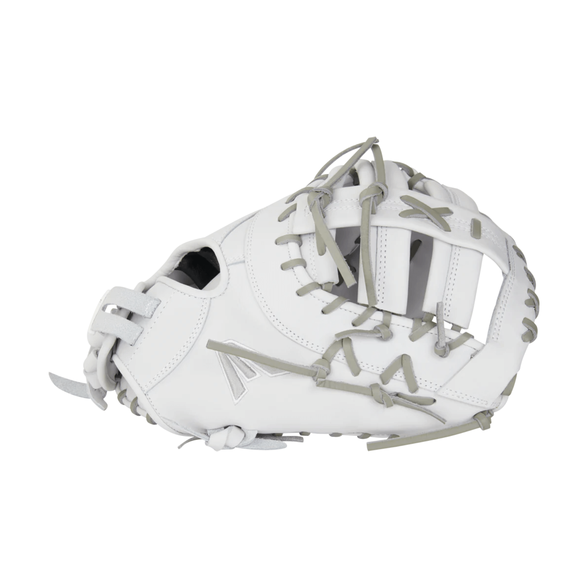 Easton Pro Collection First Base Mitt Softball Glove 13" in white with premium steerhide leather and Quantum Closure System.