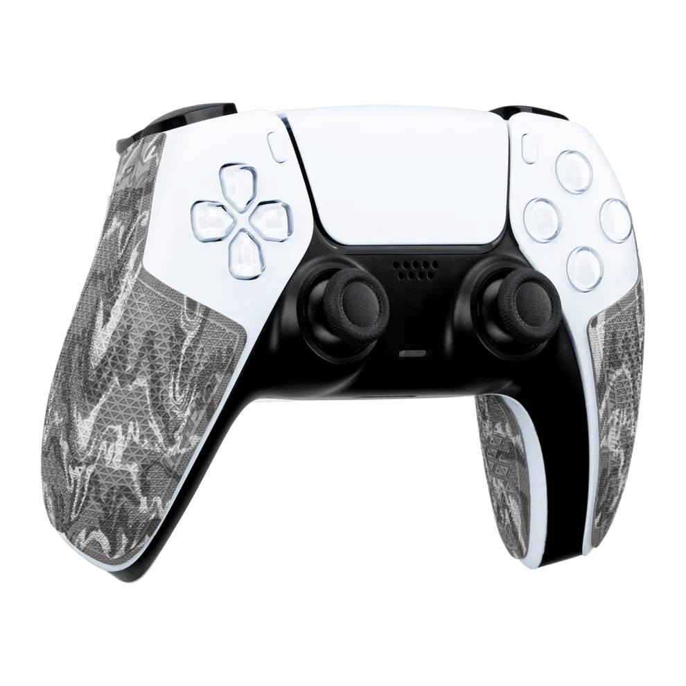 Lizard Skins DSP Controller Grip for PS5 in Phantom Camo providing a slip-resistant and comfortable gaming experience.