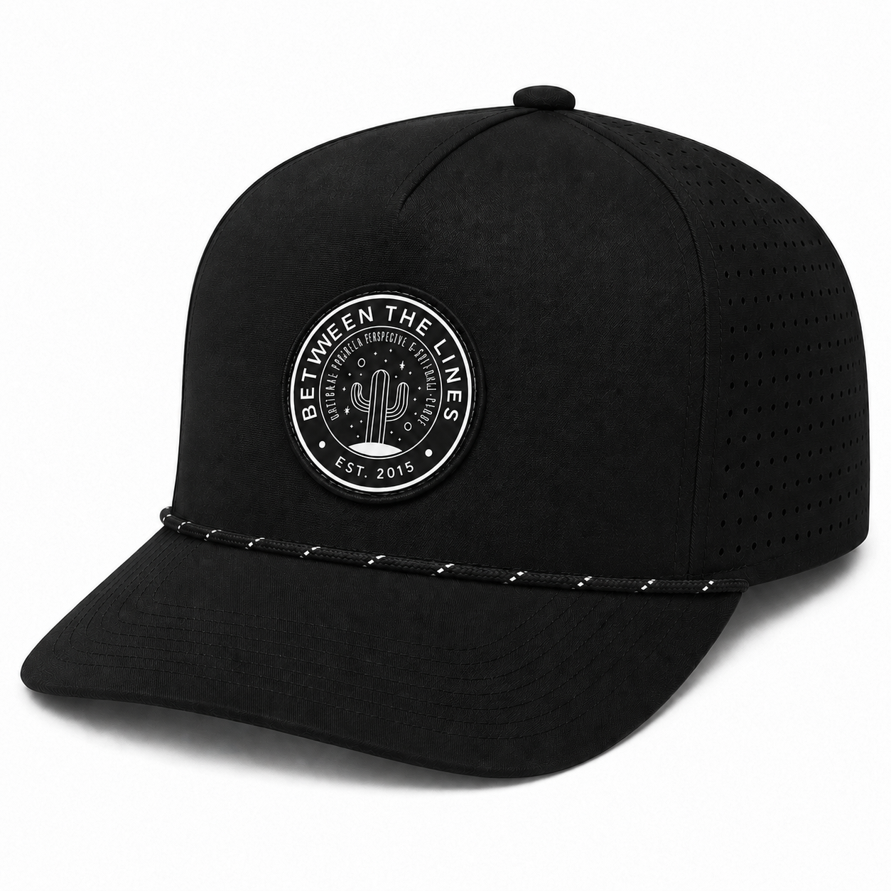 BTL Patch Trucker Rope Hat Black