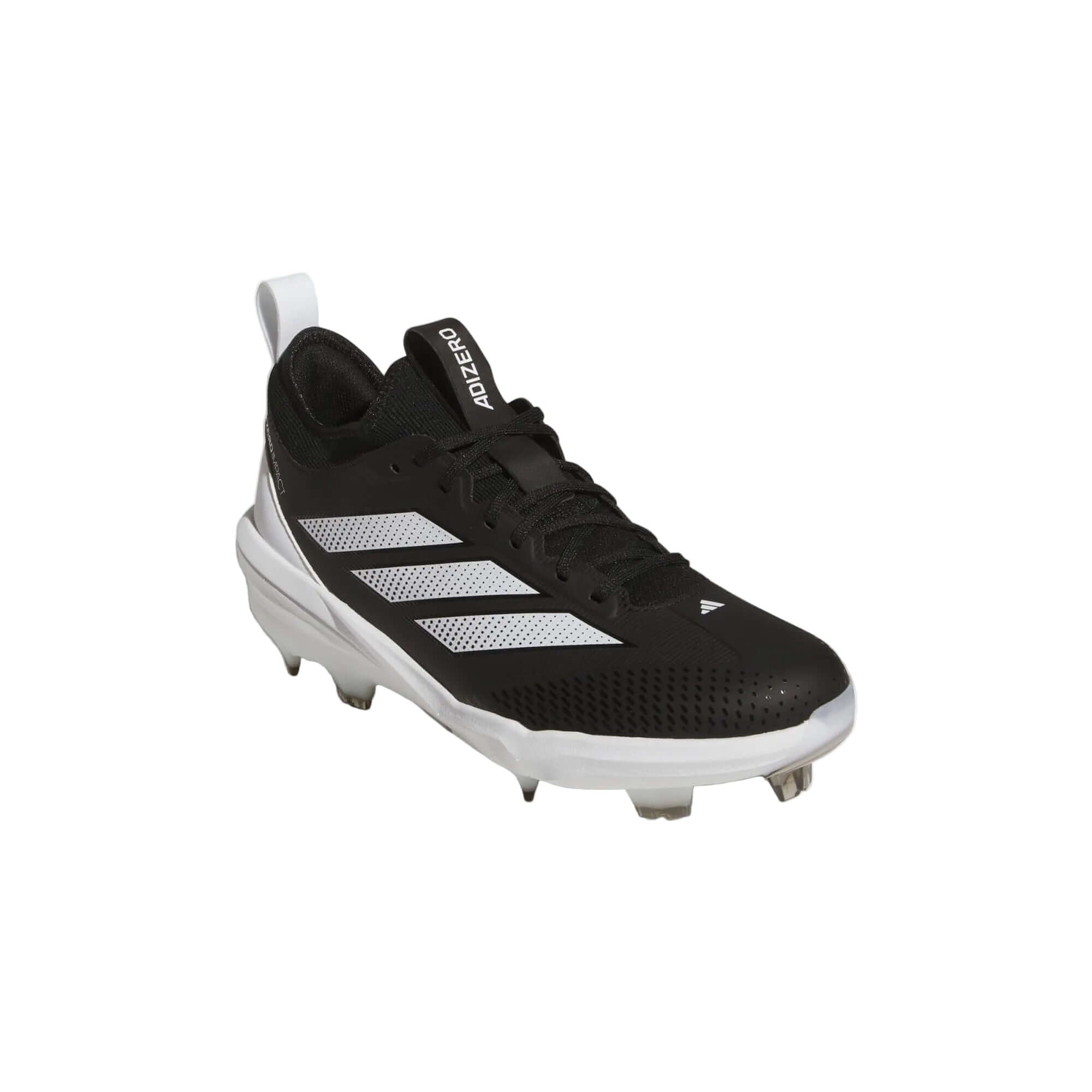 Adidas Adizero Impact 2.0 TPU Cleats - Core Black/Cloud White for speed and stability on the diamond.