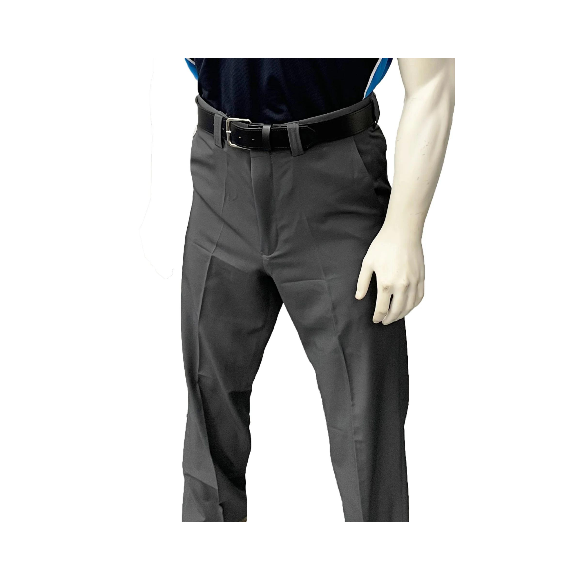 Smitty Mens 4-Way Stretch Flat Front Base Pant Charcoal