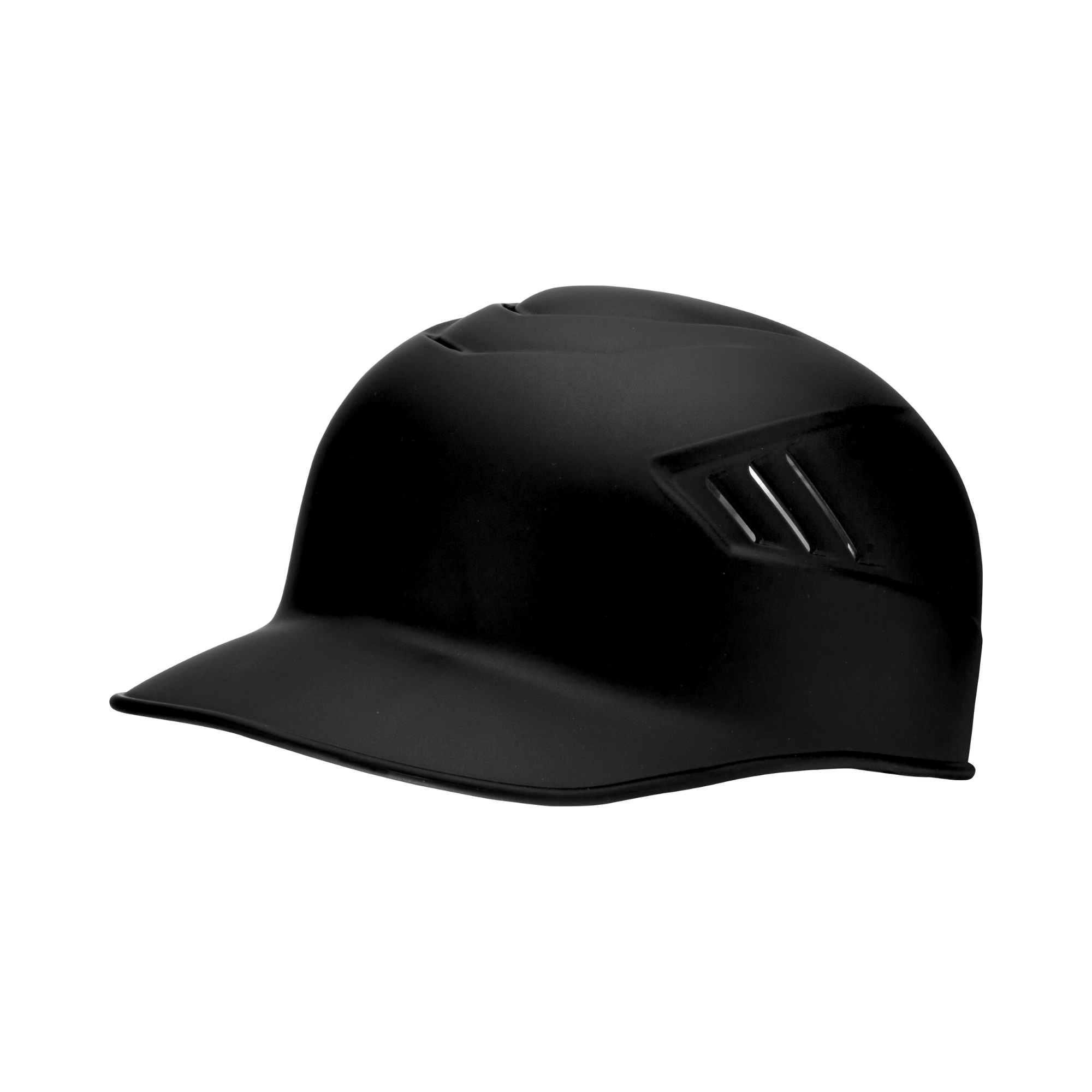 Rawlings Coolflo 1-Tone Black Catchers and Base Coach Skull Cap Helmet with matte finish and protective design.