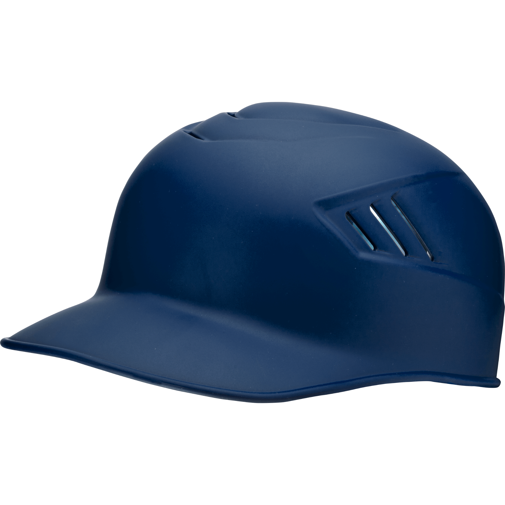 Matte navy Rawlings Coolflo catchers and base coach helmet showcasing a sleek design and protective ABS finish.