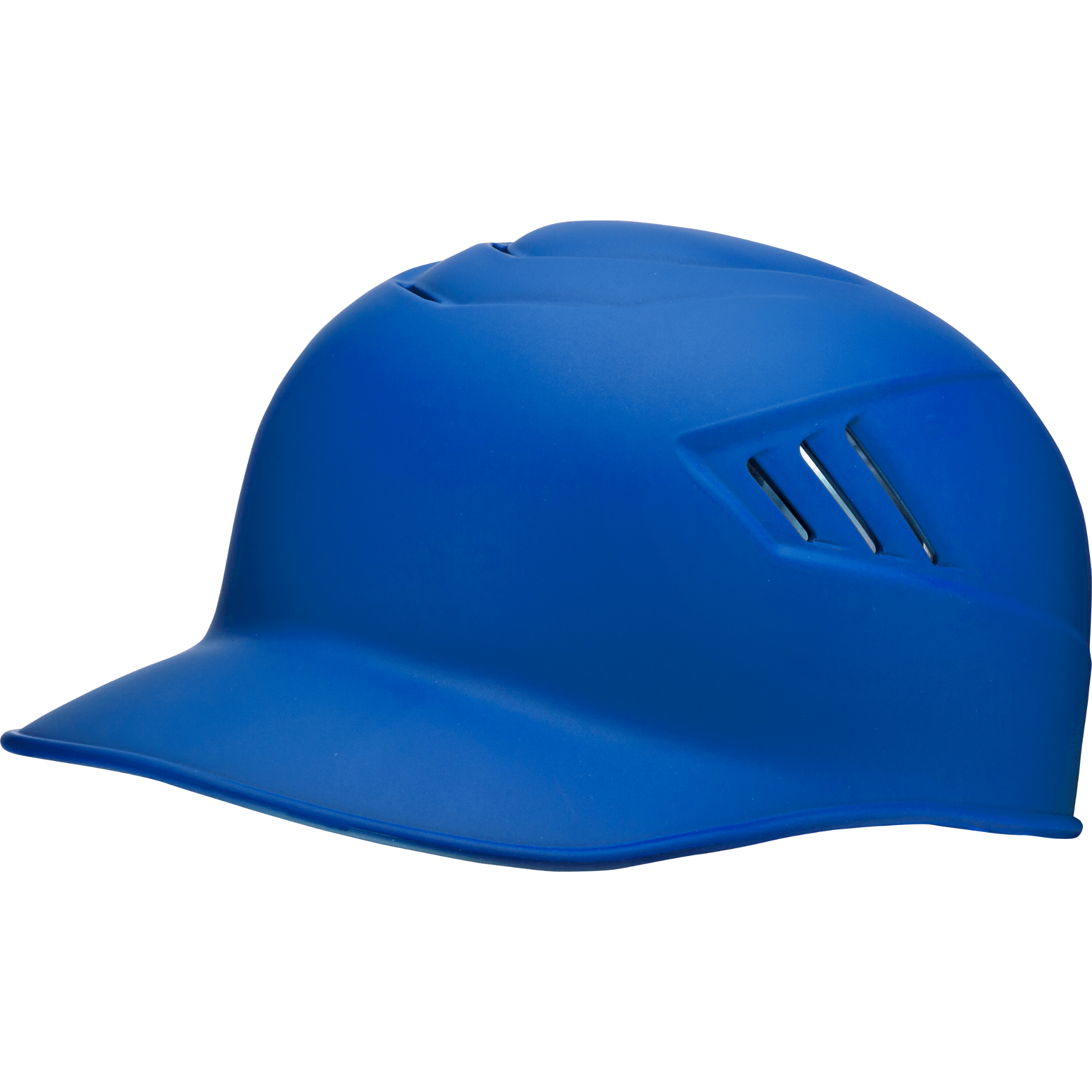 Rawlings Coolflo matte royal catchers and base coach helmet showcasing a sleek design in vibrant blue color.