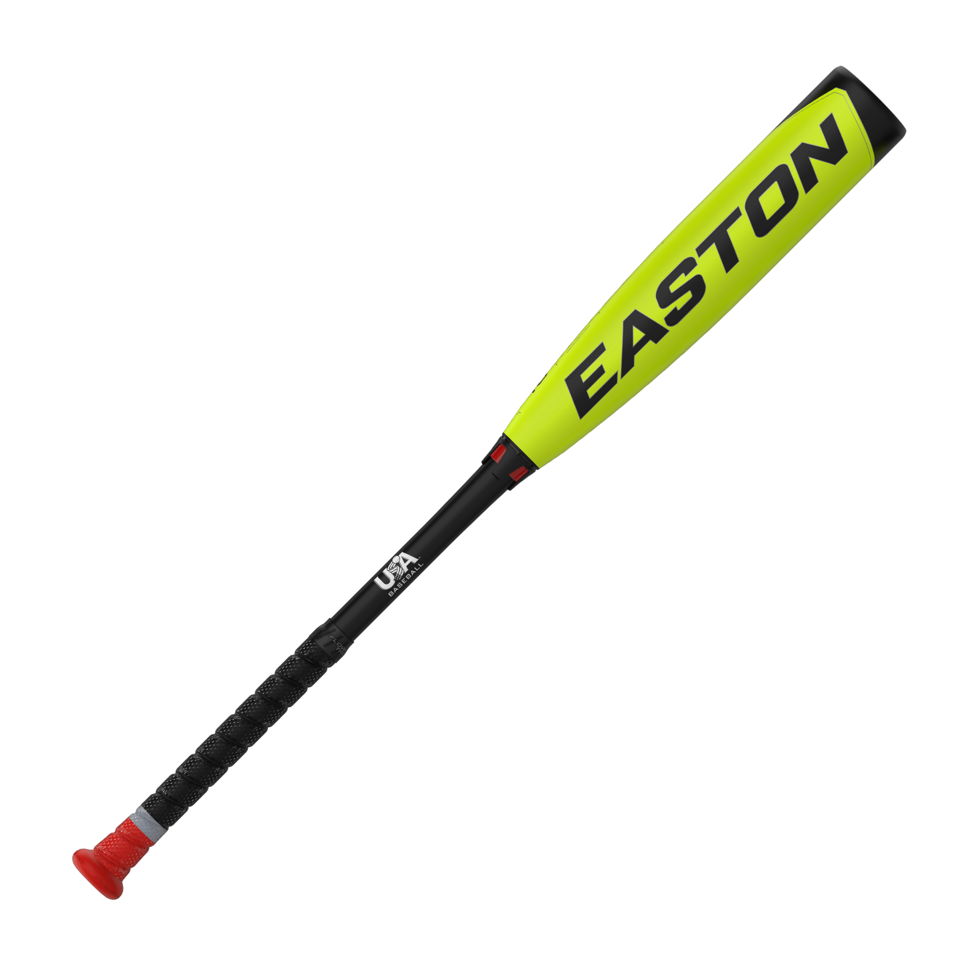 Easton ADV 360 -11 USA Youth Baseball Bat with a black and neon yellow design, featuring a comfortable textured grip.