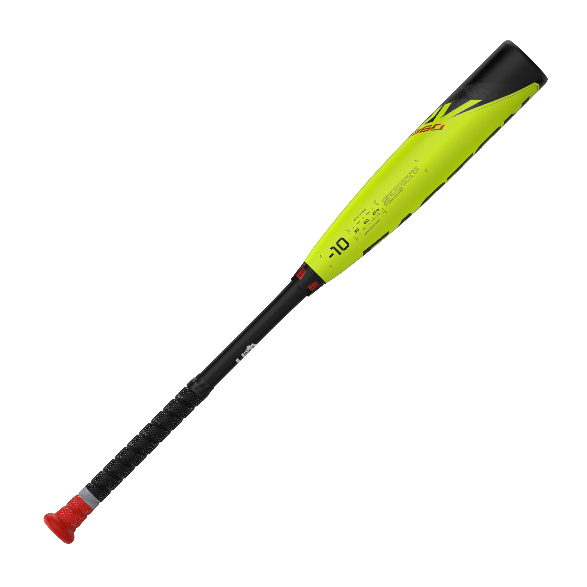 Easton ADV 360 -10 USA Youth Baseball Bat with a 2 5/8" barrel, featuring a vibrant yellow and black design.