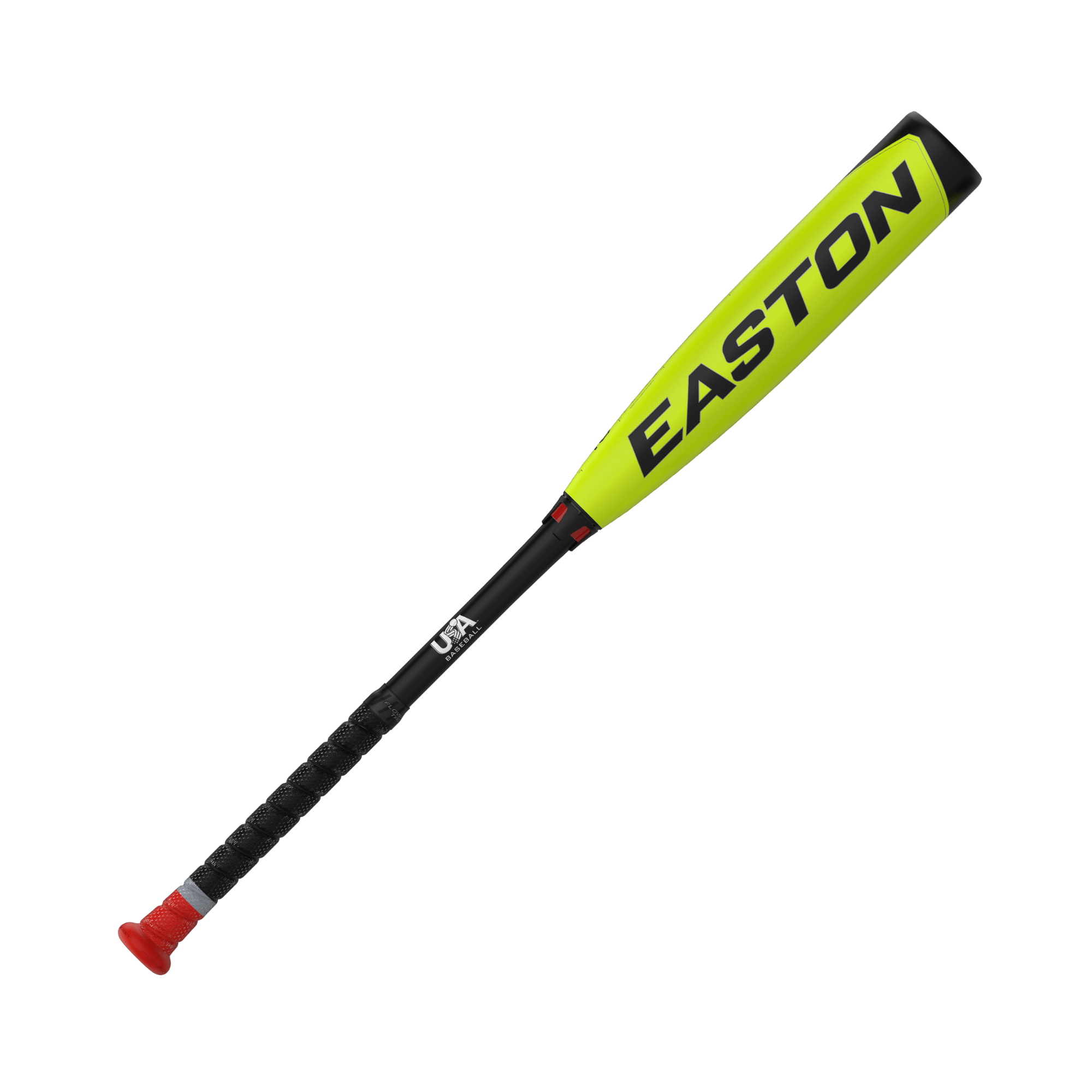 Easton Adv 360 -5 USA Youth Baseball Bat in vibrant yellow and black design with red grip. Perfect for young athletes.