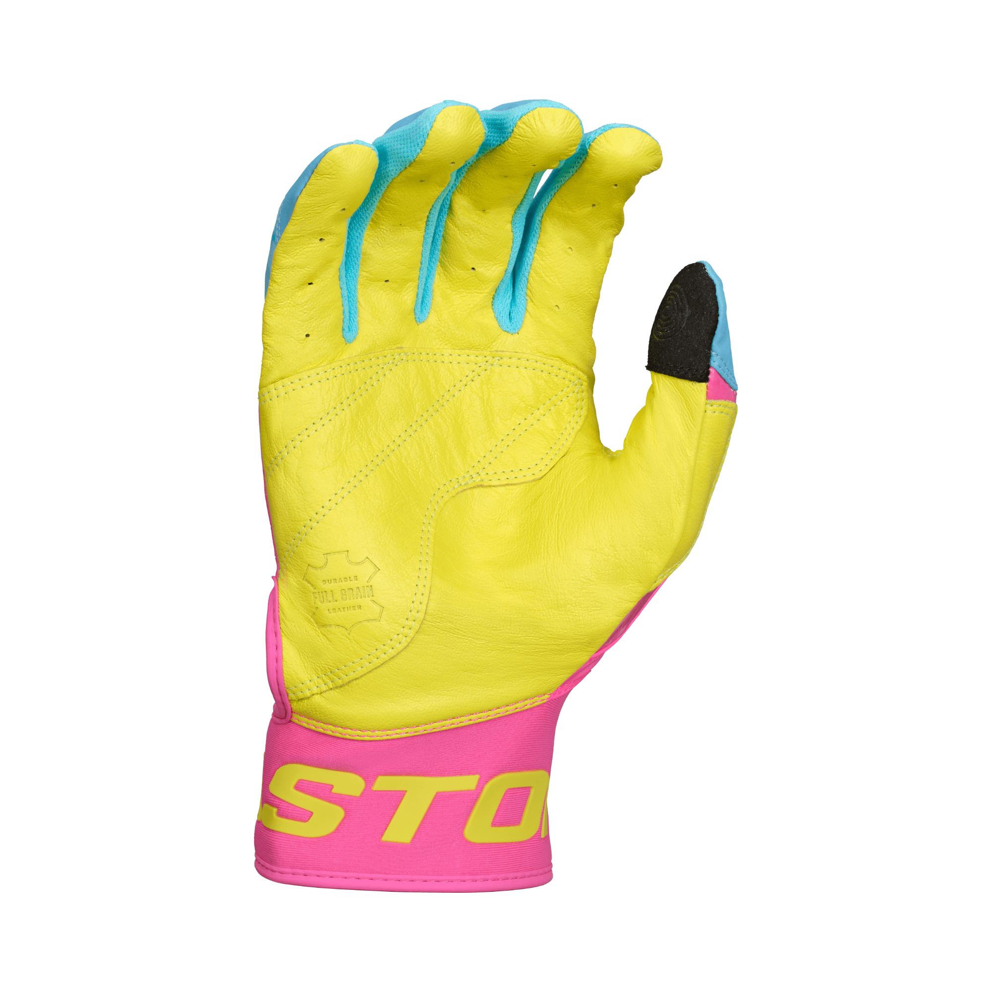 Closeup of Easton Youth Walk-Off Ethos Batting Gloves palm for enhanced grip.