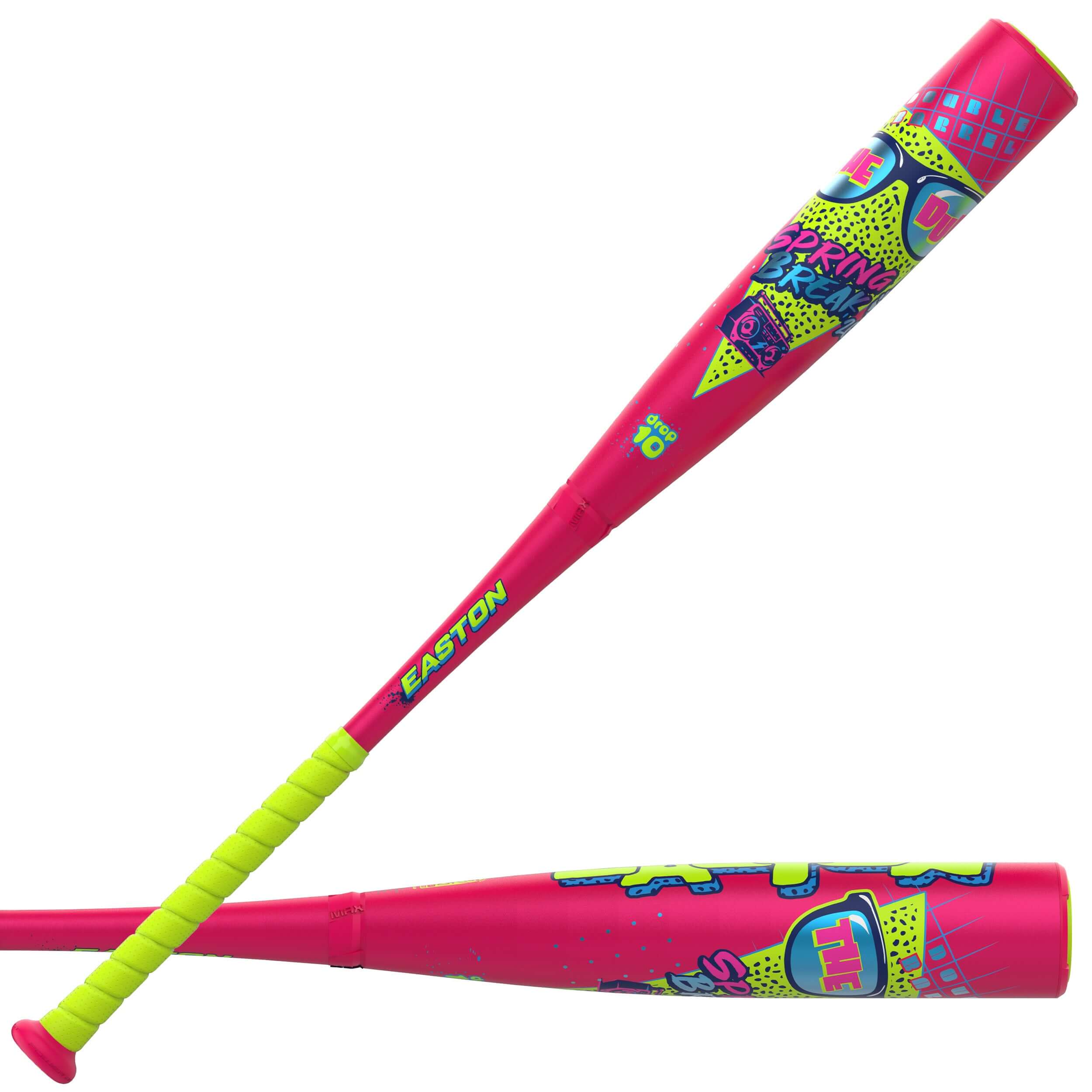 2026 Easton The Dub USSSA -10 Baseball Bat in colorful design, part of the Spring Break Collection, ideal for powerful hitters.