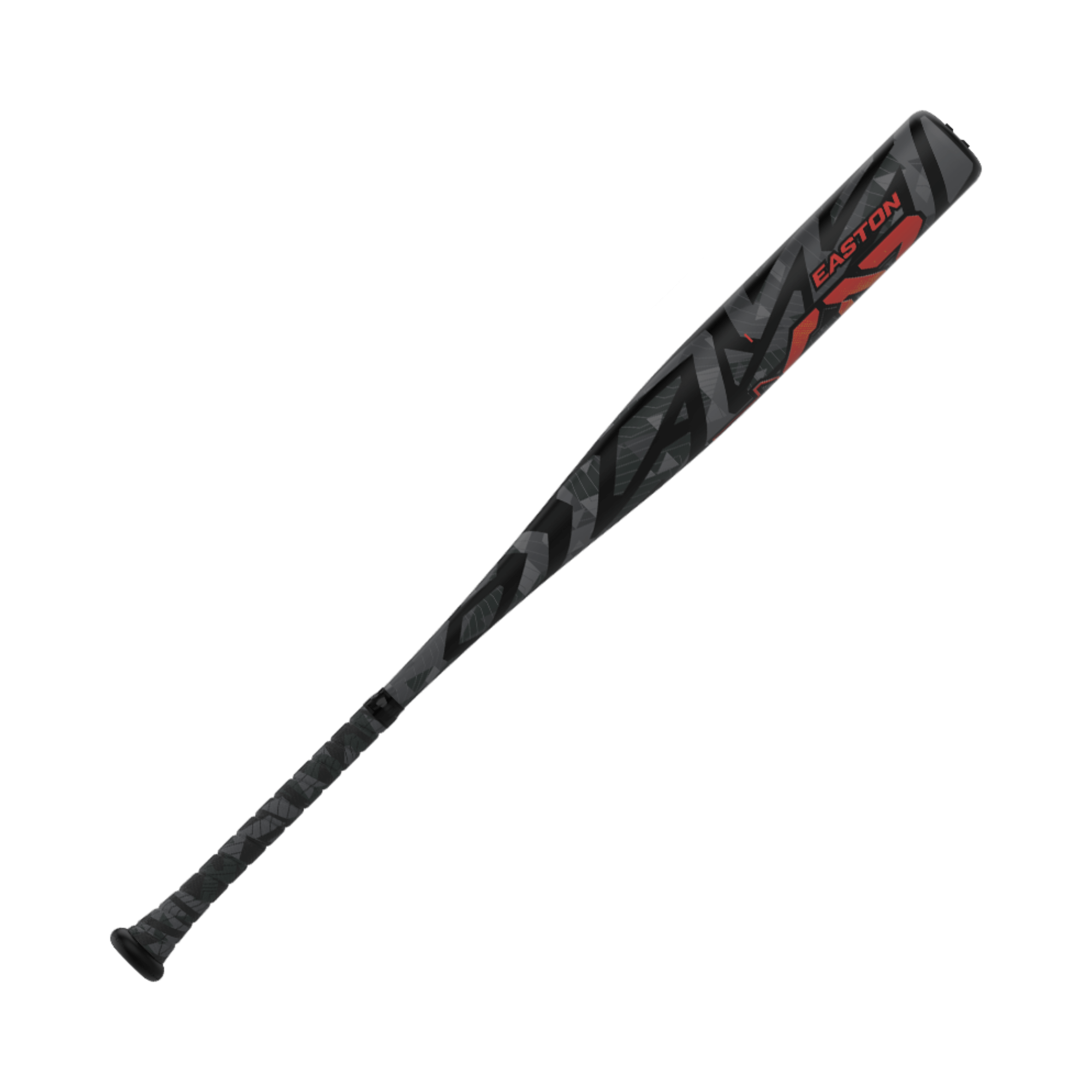 Easton MAV1 BBCOR baseball bat with 2 5/8" barrel, featuring sleek black and red design, ideal for maximum performance.