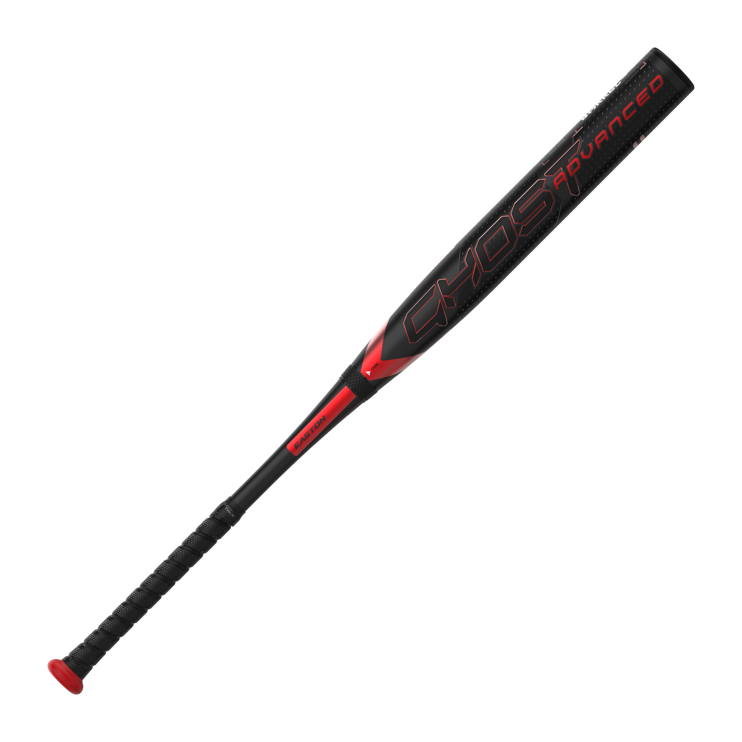 Easton 2024 Ghost Advanced -11 fastpitch softball bat with sleek black and red design, featuring advanced technology for performance.