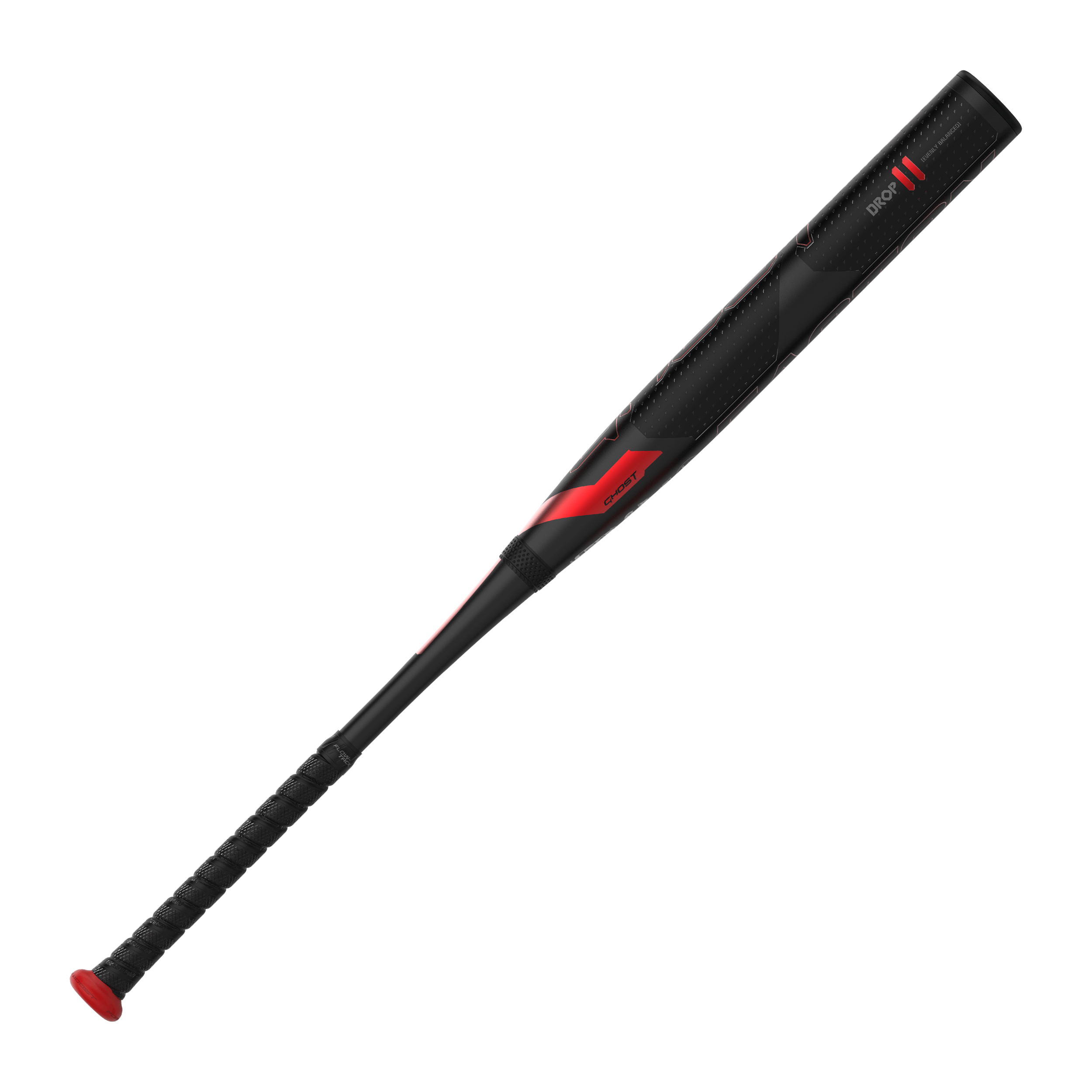 Easton 2024 Ghost Advanced -11 fastpitch softball bat in black and red, featuring advanced performance technology.