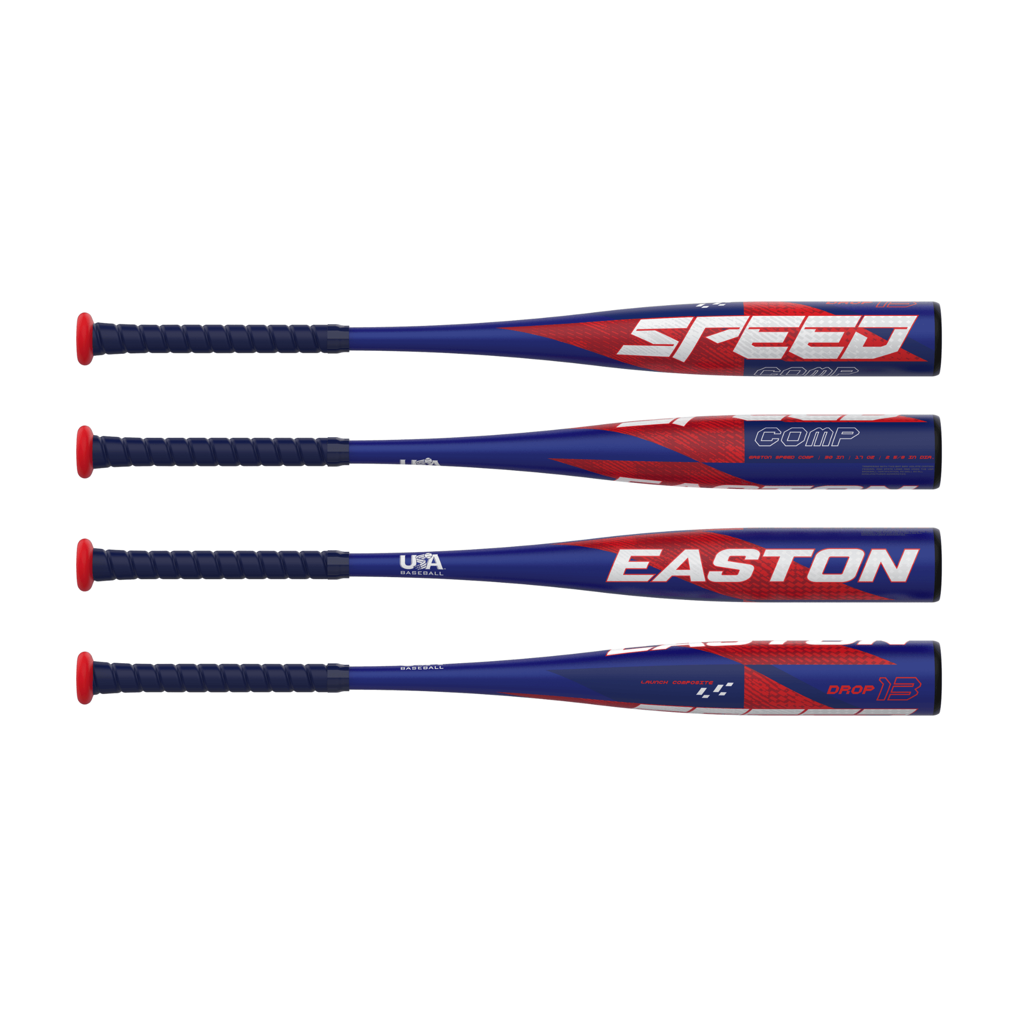 Easton Speed Comp -13 USA youth baseball bats showcasing advanced design and technology for optimal performance.