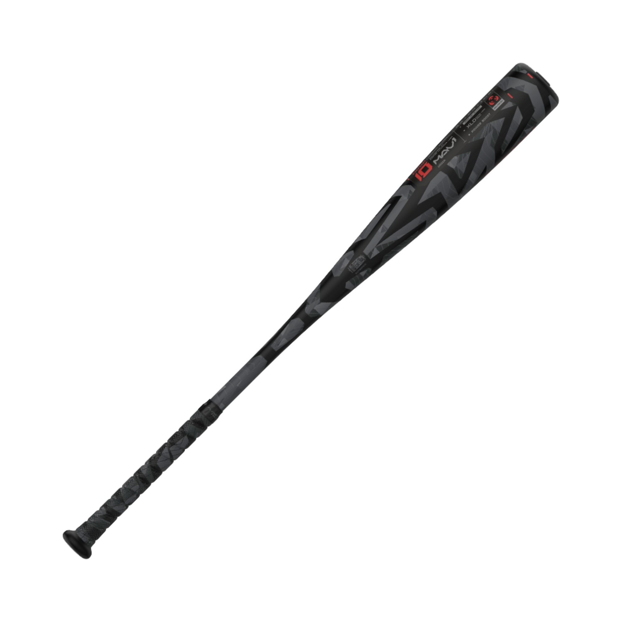 Easton Mav1 -10 USSSA youth baseball bat with a 2 3/4" barrel, featuring a sleek black design and advanced alloy technology.