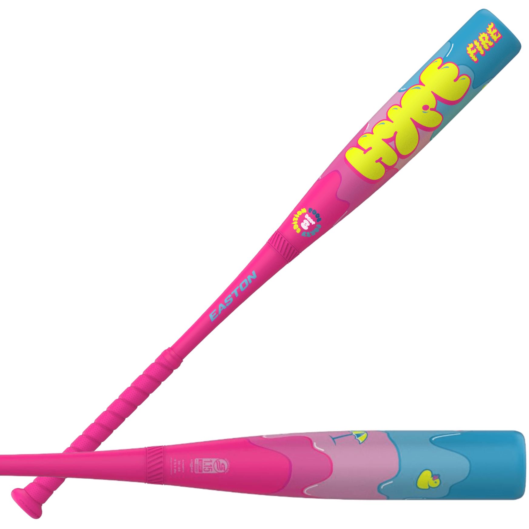 Main view of Easton Hype Fire Pool Party Limited Edition (-10) USSSA Baseball Bat showcasing front and back design.