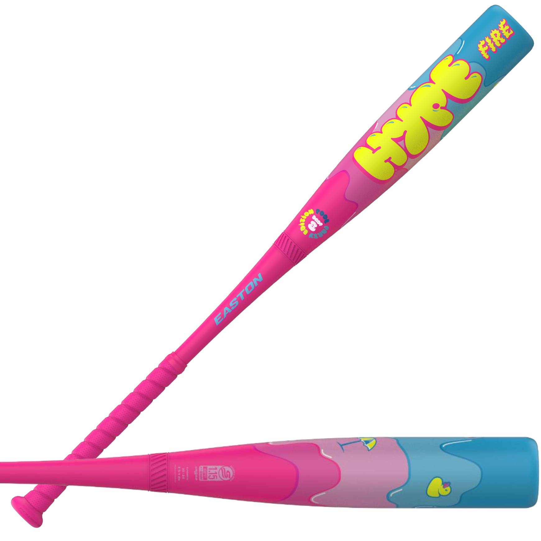 Main view of Easton Hype Fire Pool Party Limited Edition (-8) USSSA Baseball Bat showcasing front and back design.