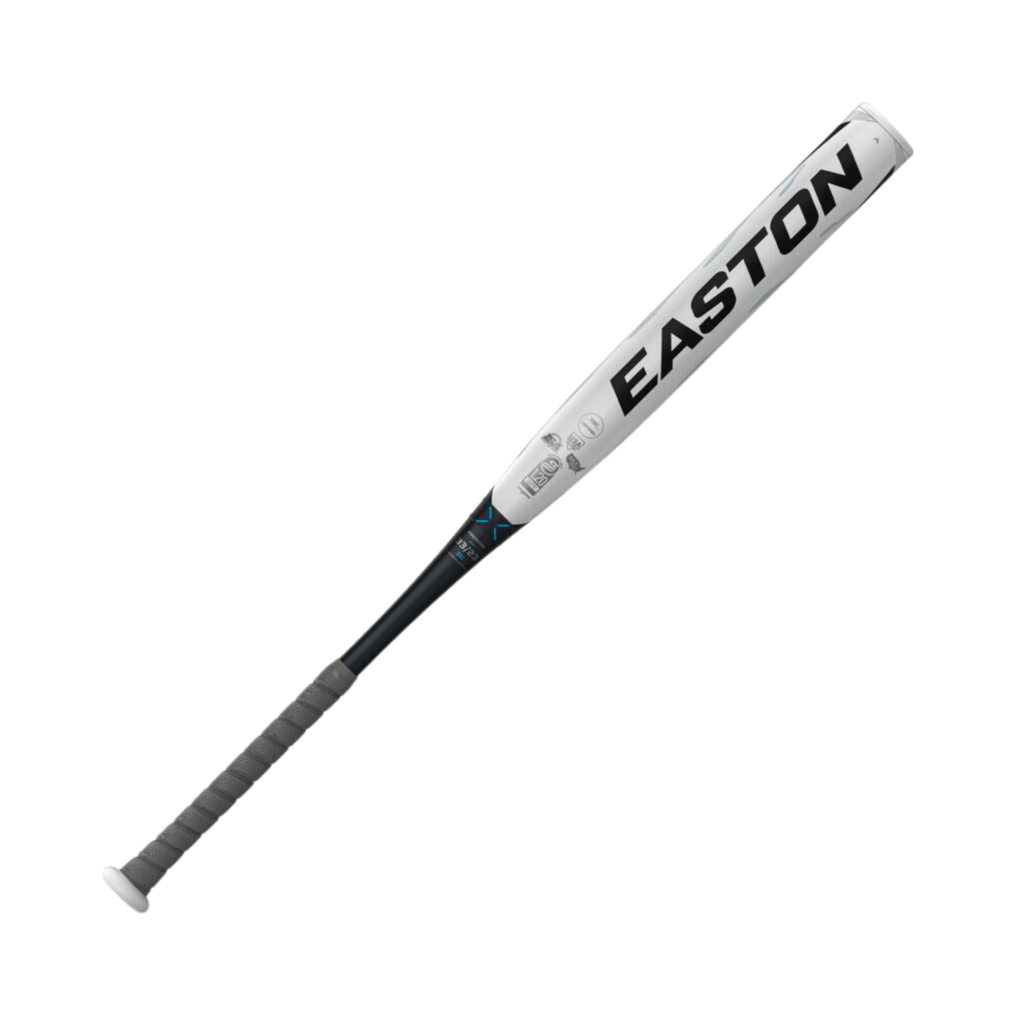 Easton Ghost Double Barrel -10 Fastpitch Softball Bat showcasing patented design and grip for optimal performance.