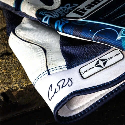 Franklin Cal Raleigh Limited Edition CFX Pro glove close-up of wrist area with limited edition patch and signature visible