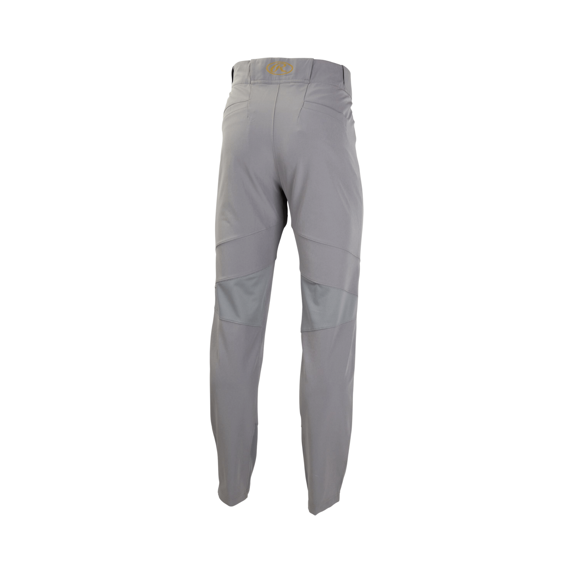 Rawlings Gold Collection Blue Gray Athletic Fit Performance Baseball Pants, showcasing a sleek back view with premium design.