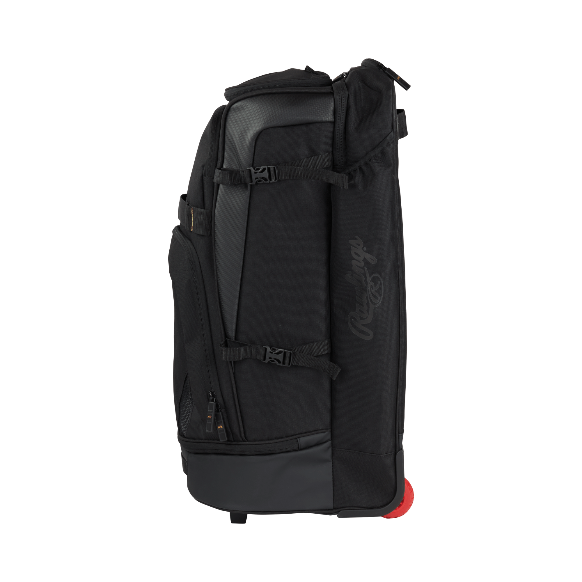Rawlings Gold Collection Wheeled Bag right side view showing storage capacity