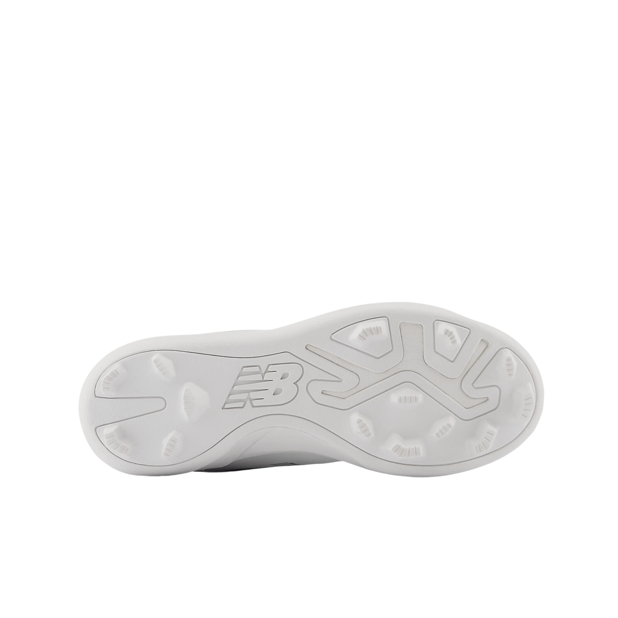 New Balance Kids' 3000 v6 baseball cleats rubber outsole featuring traction and durability in white.