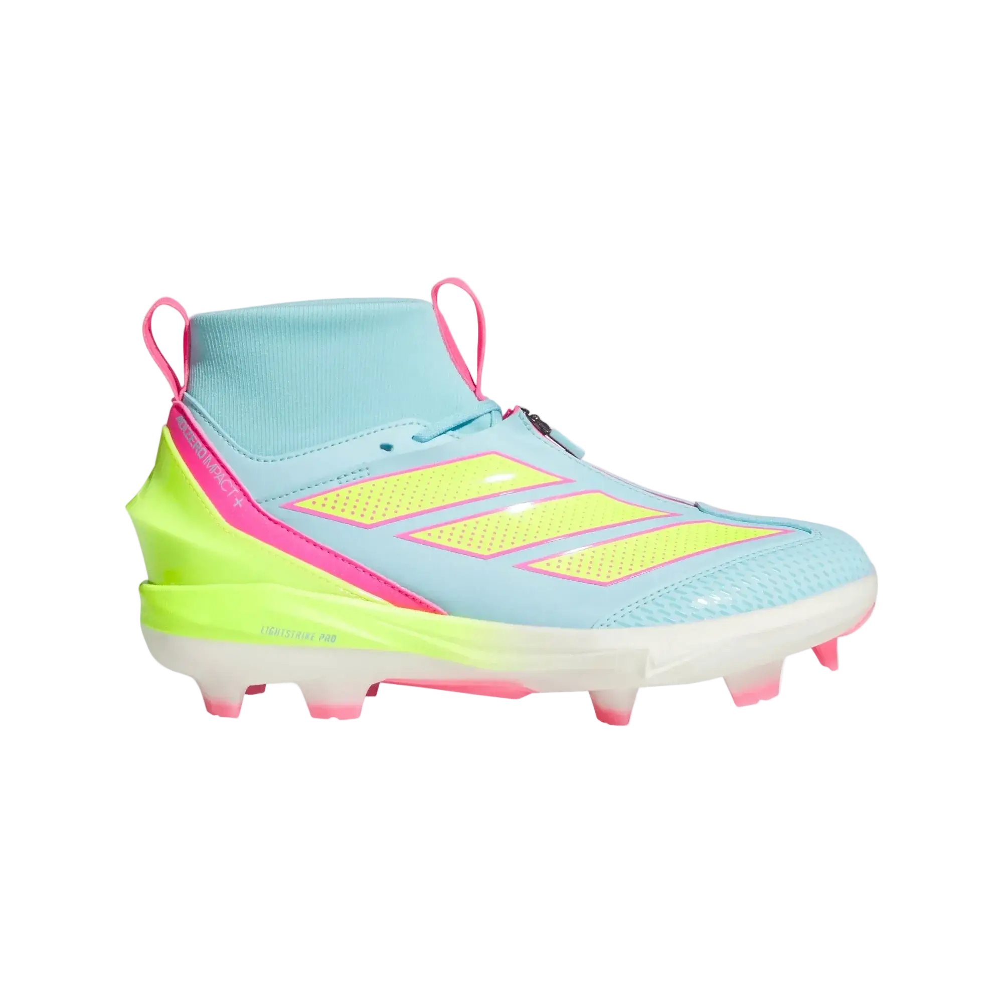 Adidas Adizero Impact+ 2.0 TPU Baseball Cleats Bliss Blue/Lemon/Pink
