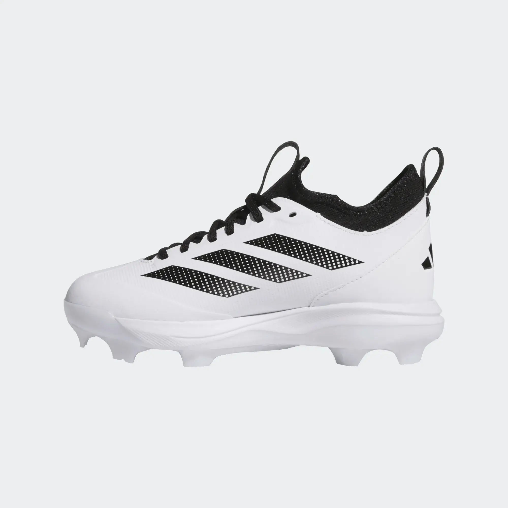 Adidas Adizero Impact 2.0 TPU Baseball Cleats Kids - White, lightweight and comfortable athletic footwear for young baseball players.