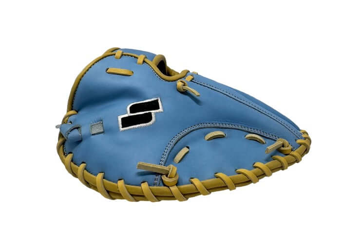 Sacco Ultra Smooth Kip 10 Flat Light Blue baseball - side view