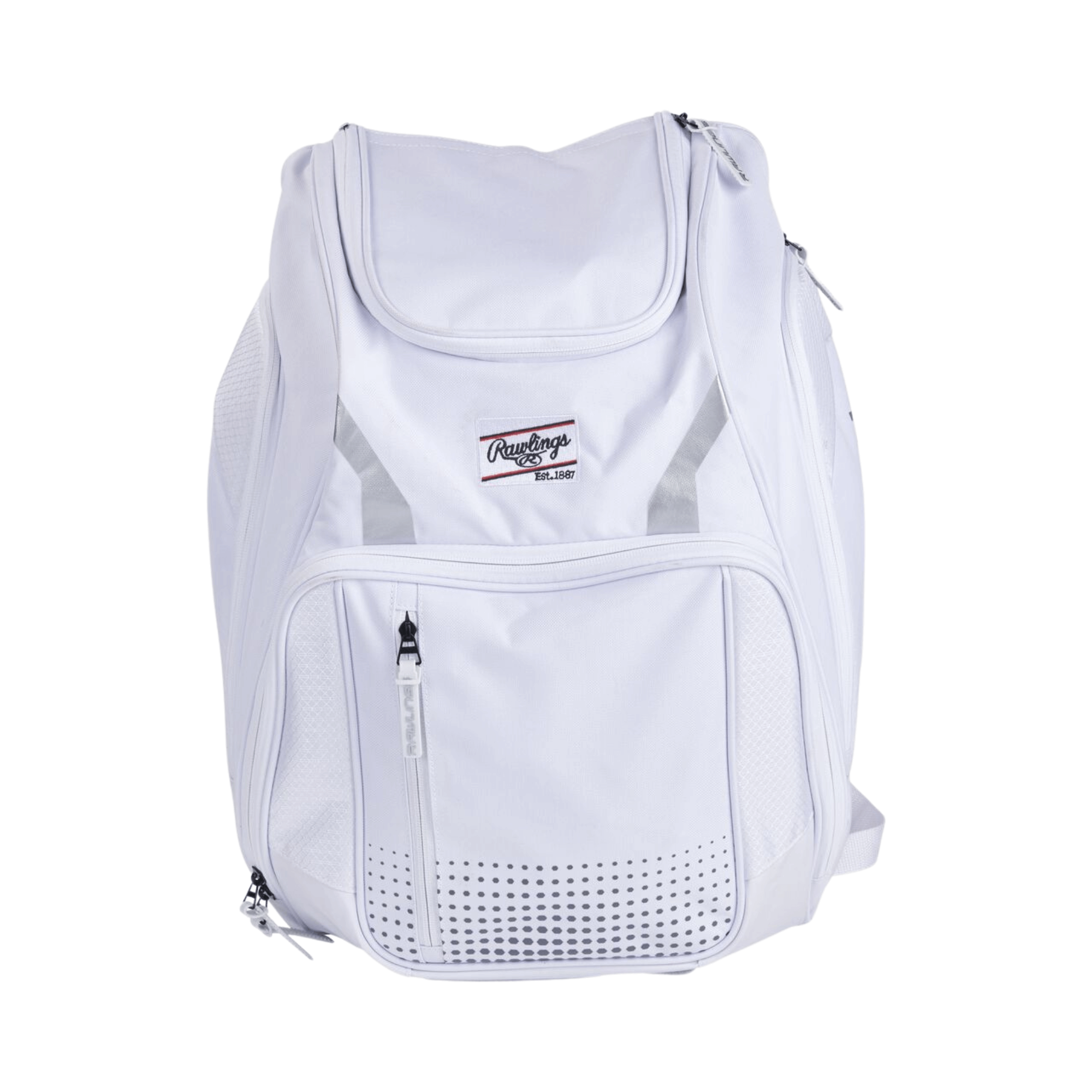 Rawlings P-Legion backpack with large main compartment converted into a game-time shelf.