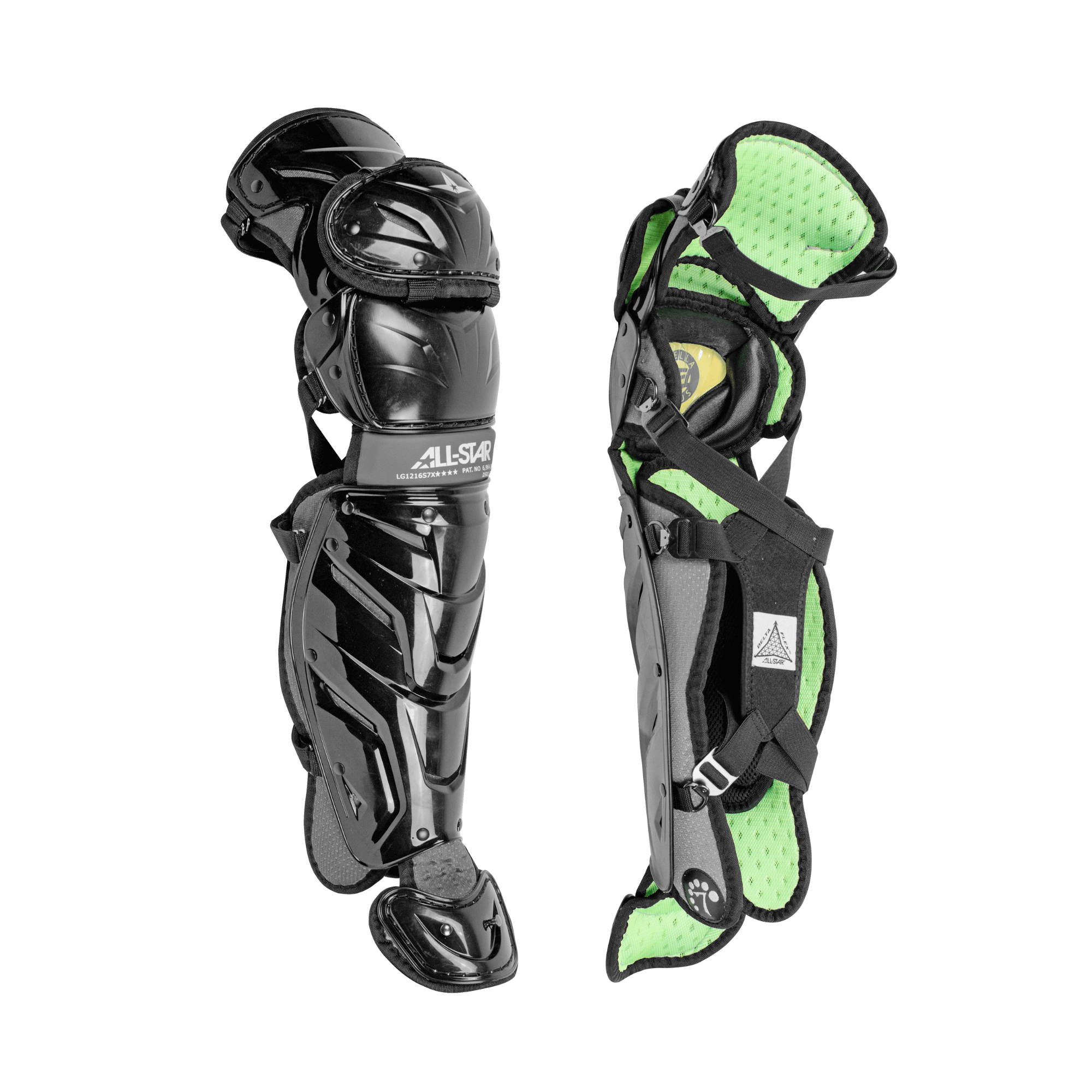 All-Star S7 Axis leg guards for ages 12-16 with LINQ hinge for enhanced mobility.