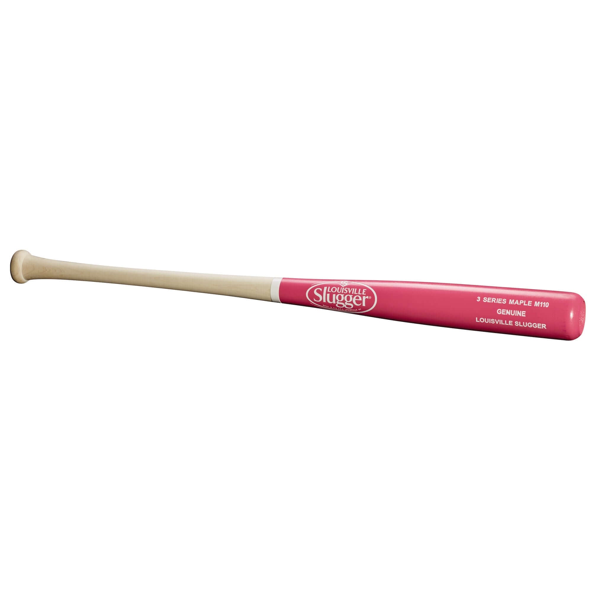 Louisville Slugger Genuine S3 Maple Bat with Natural and Pink Finish