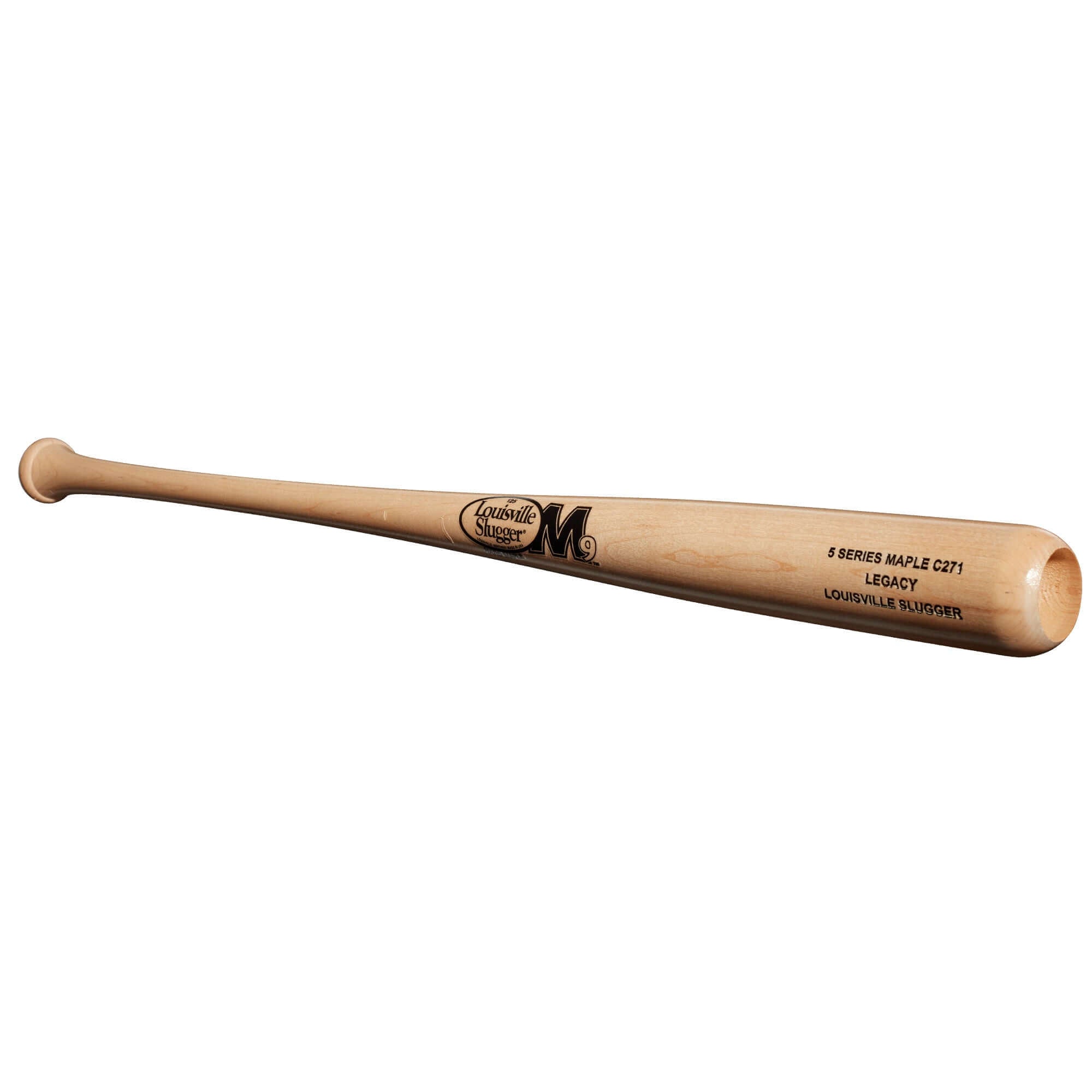 Louisville Slugger LS LEGACY M9 Natural Maple C271 bat with medium barrel and black branding.