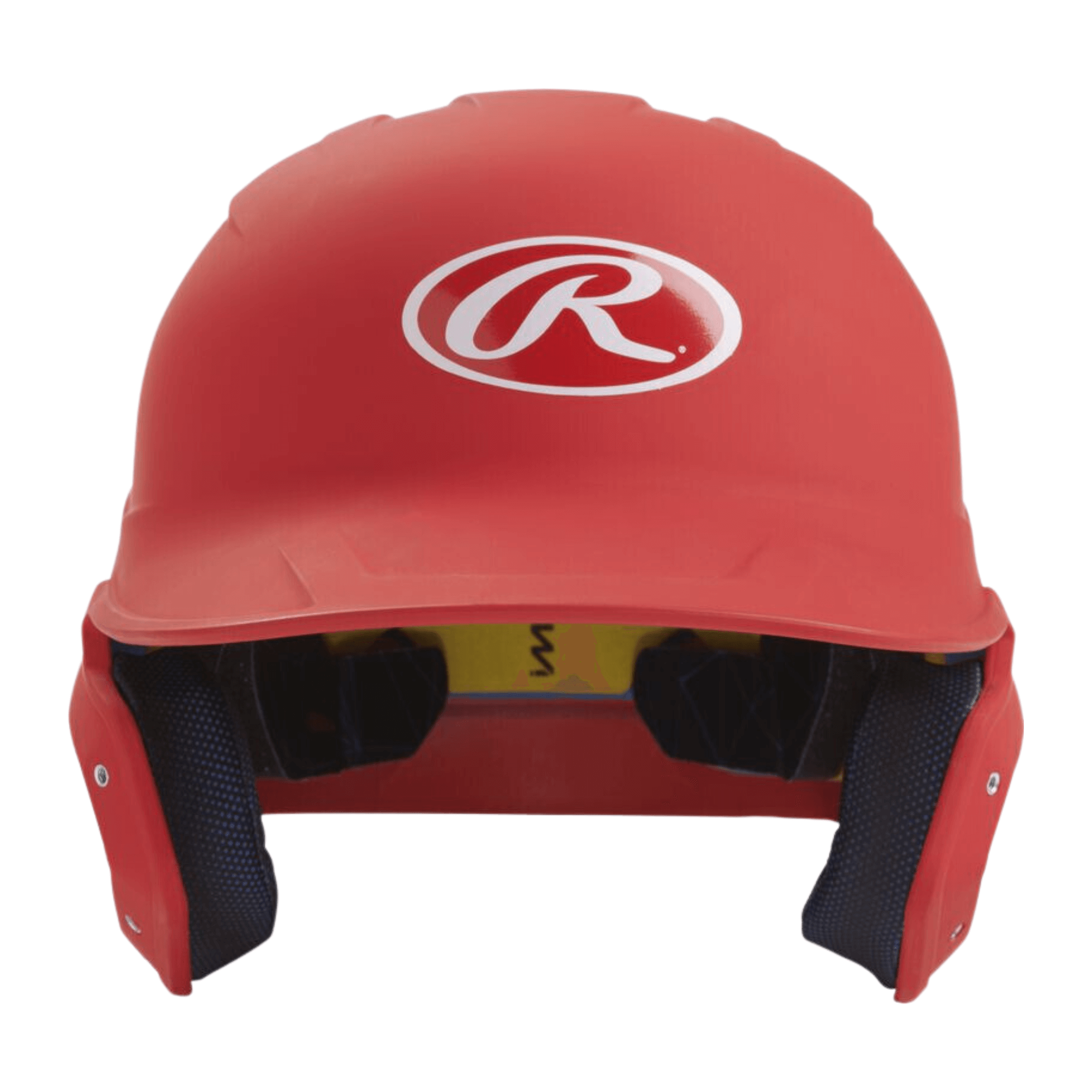 Rawlings Mach Senior Batting Helmet in red with logo, designed for optimal protection and performance in baseball.