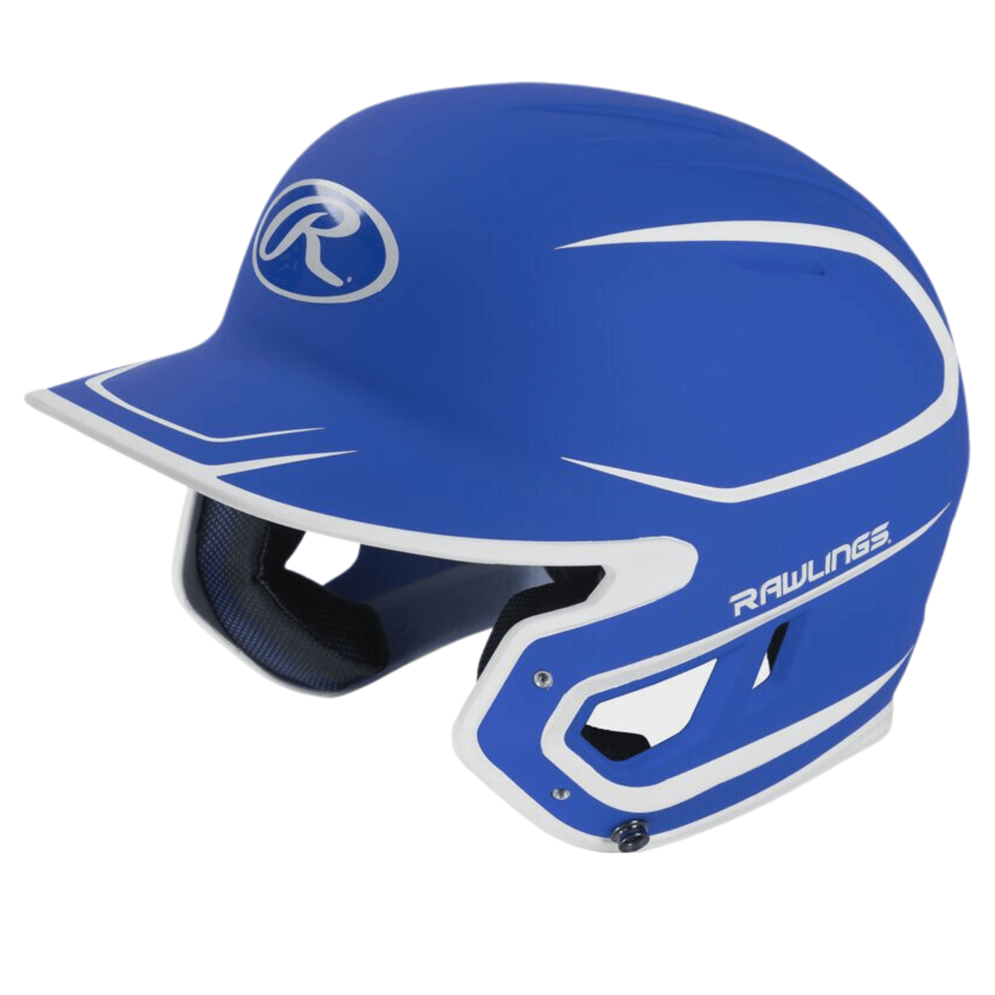 Rawlings Mach 2-Tone Helmet Royal/White Junior, sizes 6 3/8 to 7 1/8
