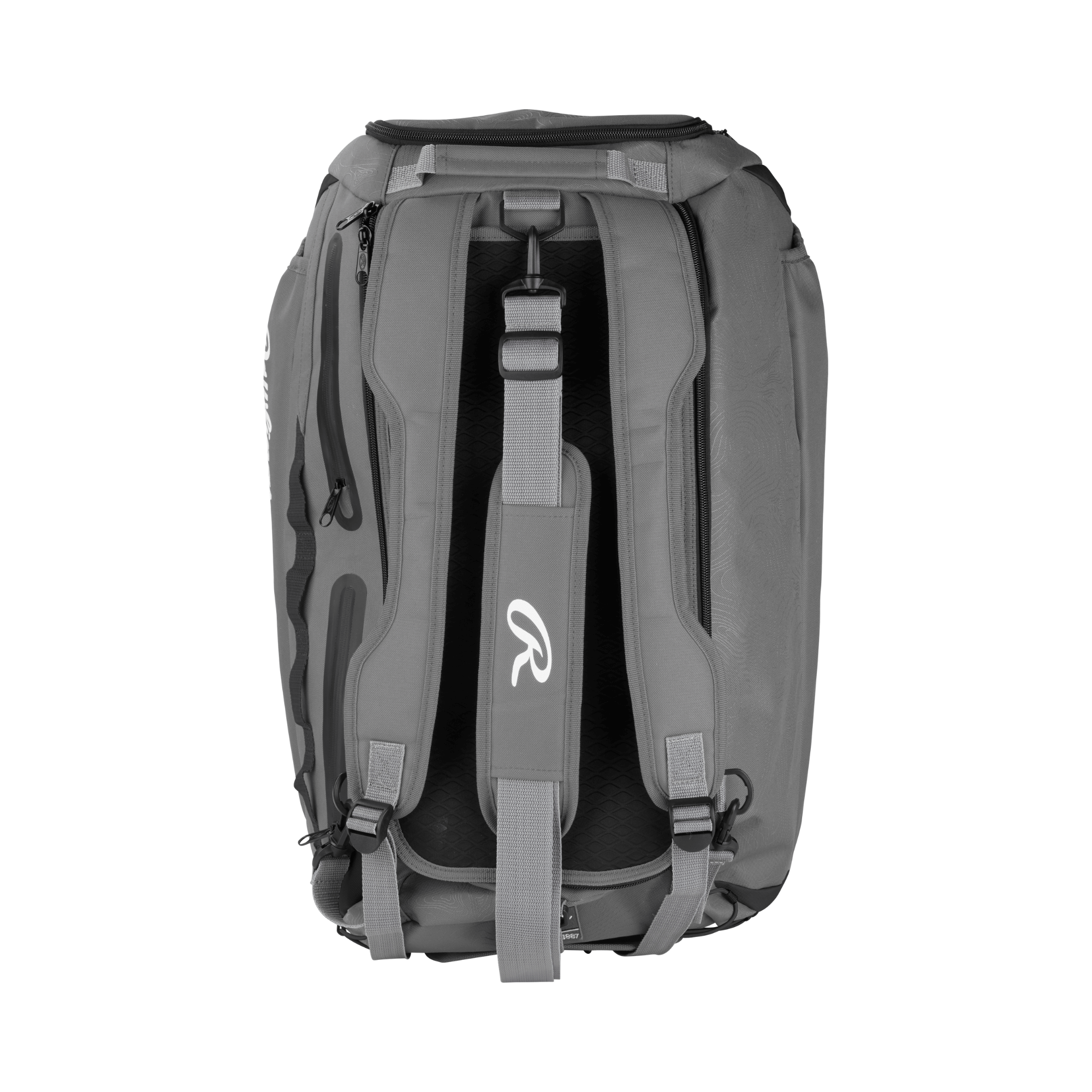 Rawlings MACH Duffle Bag with bat storage sleeves and cleat/shoe compartment
