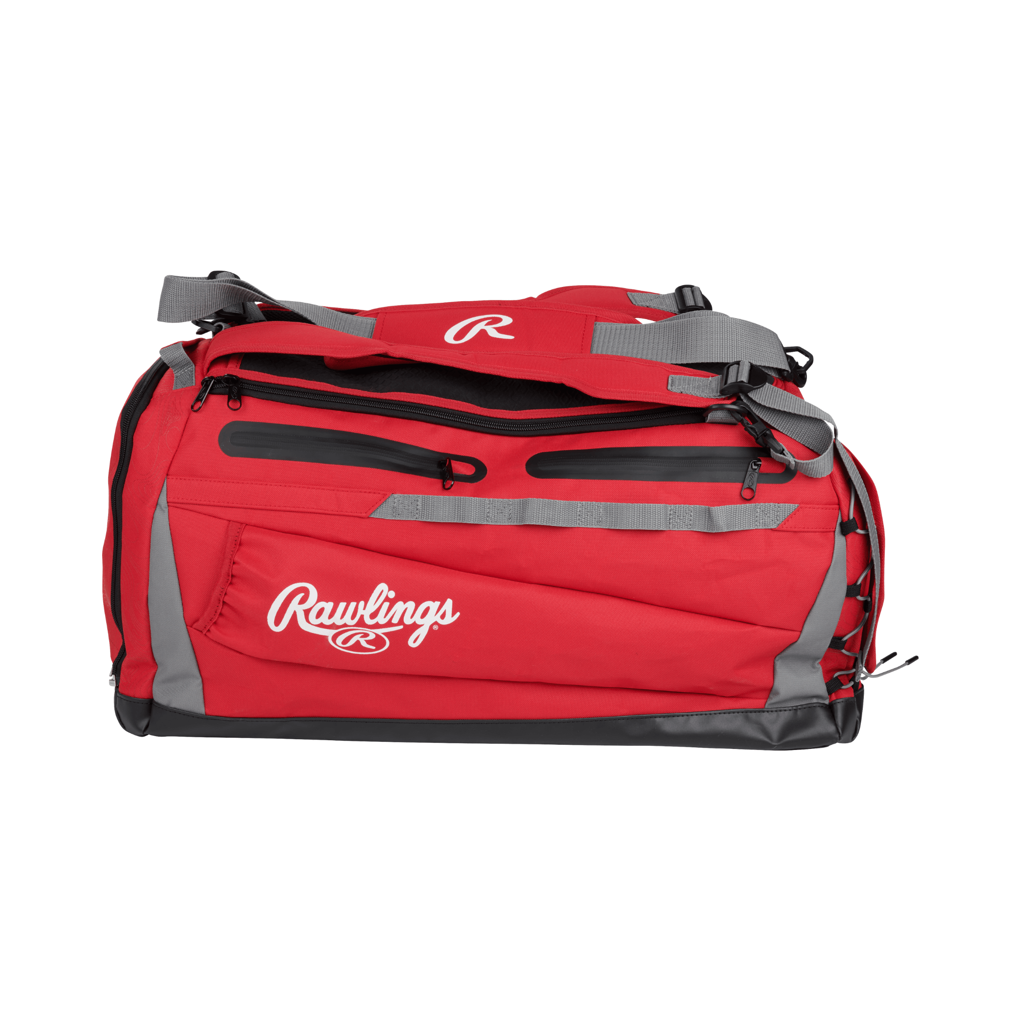Rawlings MACH Duffle Bag with bat storage sleeves and cleat/shoe compartment