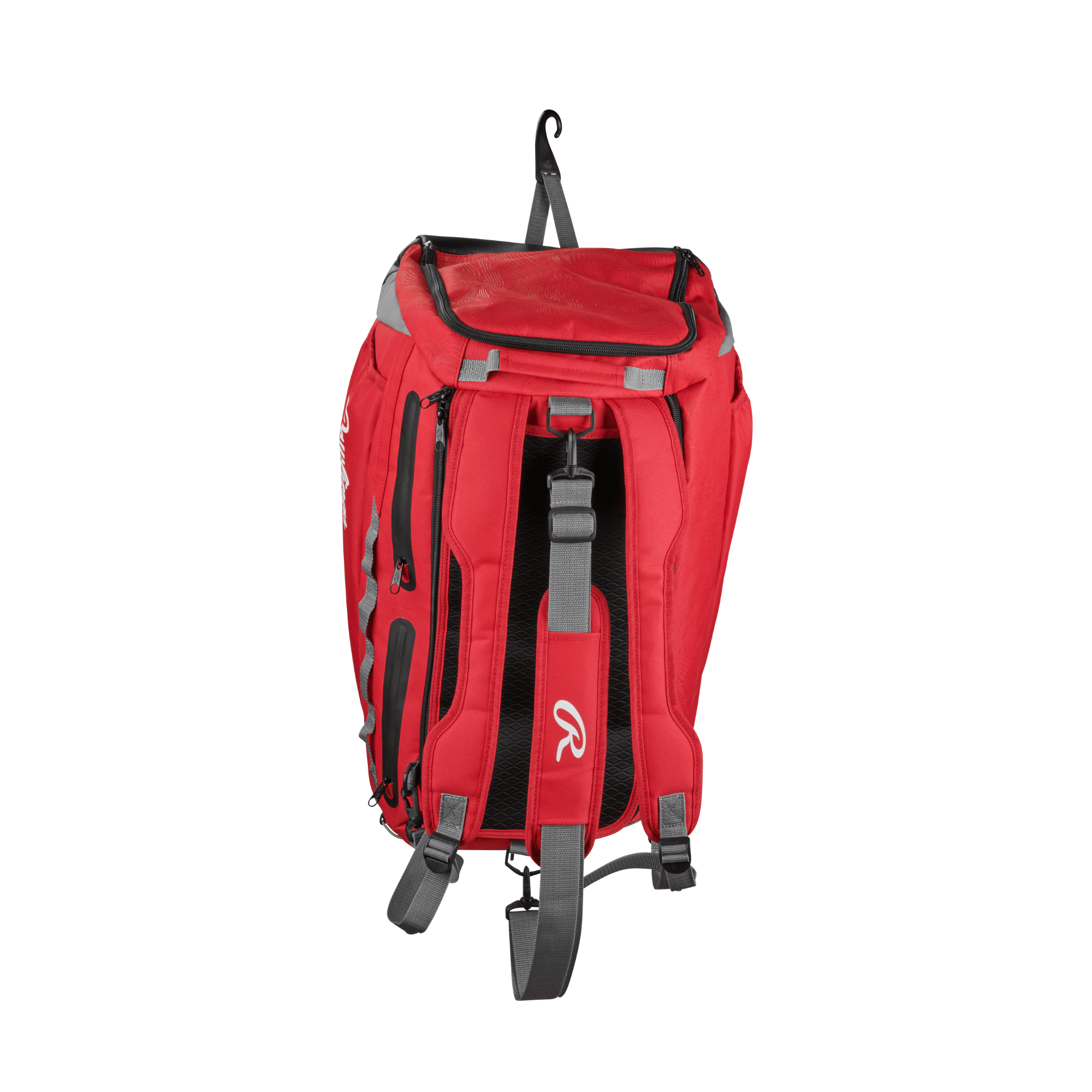 Rawlings MACH Duffle Bag with bat storage sleeves and cleat/shoe compartment