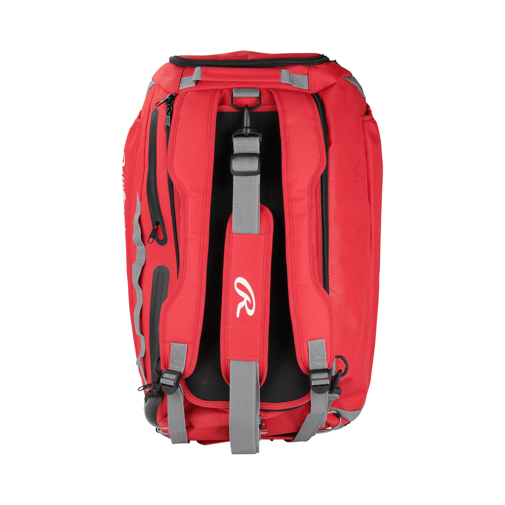 Rawlings MACH Duffle Bag with bat storage sleeves and cleat/shoe compartment