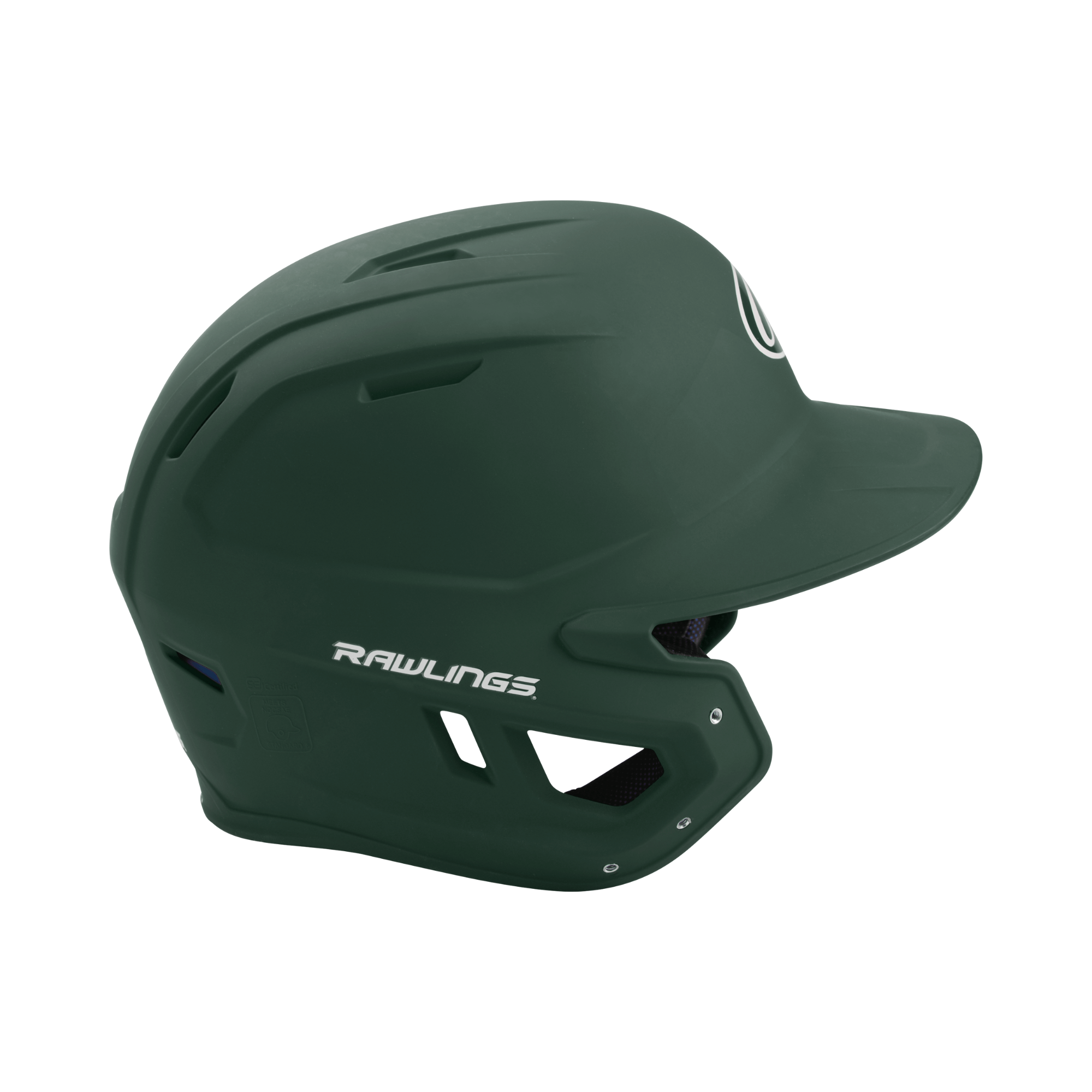 Rawlings Mach Batting Helmet in green, designed for senior players, offering superior protection and performance.