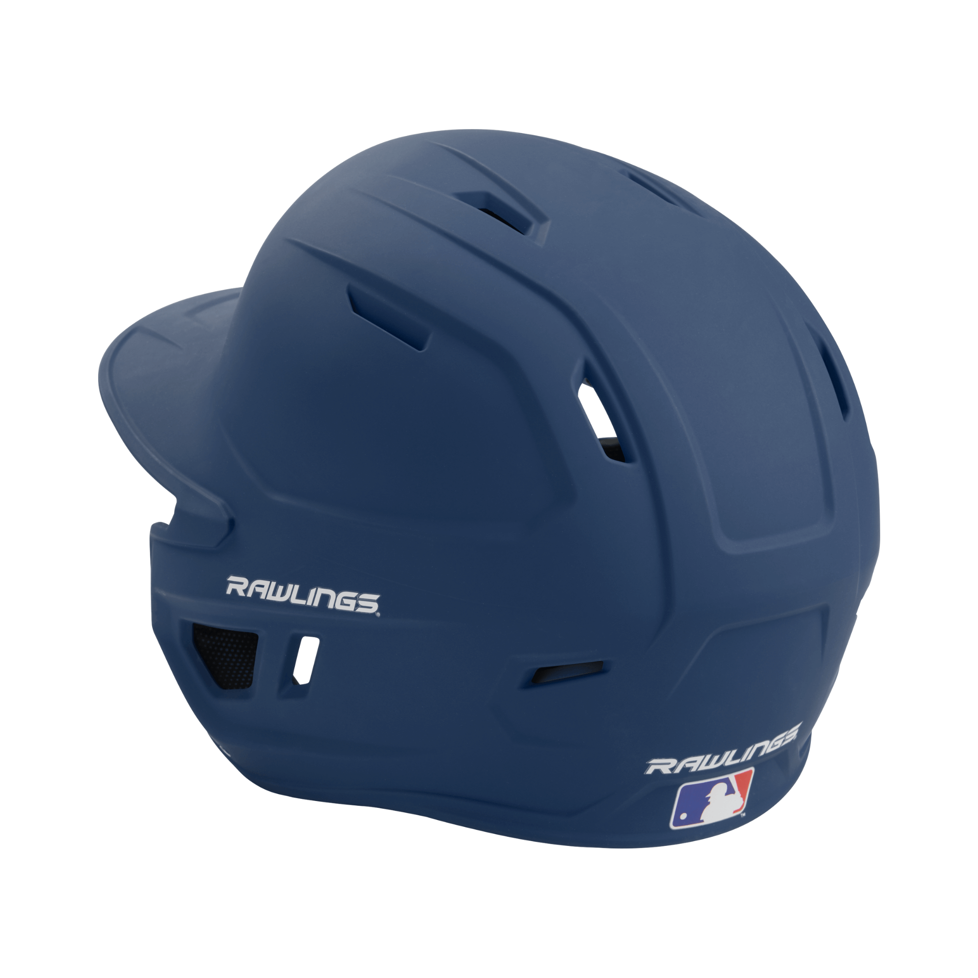 Rawlings Mach Senior Batting Helmet in navy, designed for enhanced protection and performance for serious baseball players.