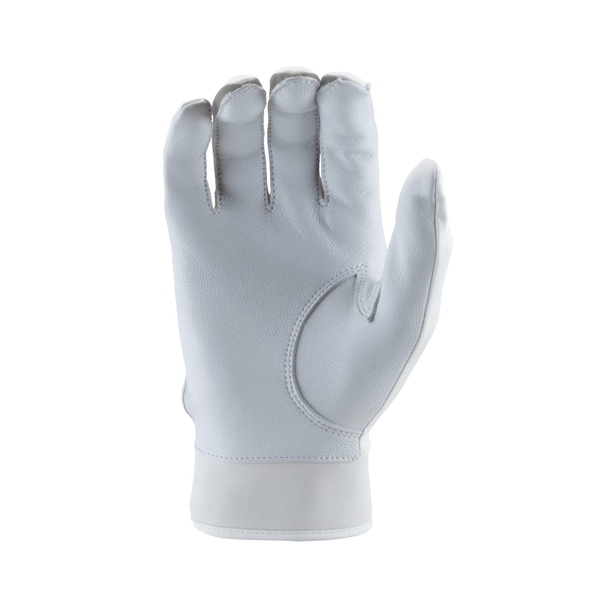 Marucci Crux Batting Gloves in White, featuring a neoprene cuff for support and comfort.