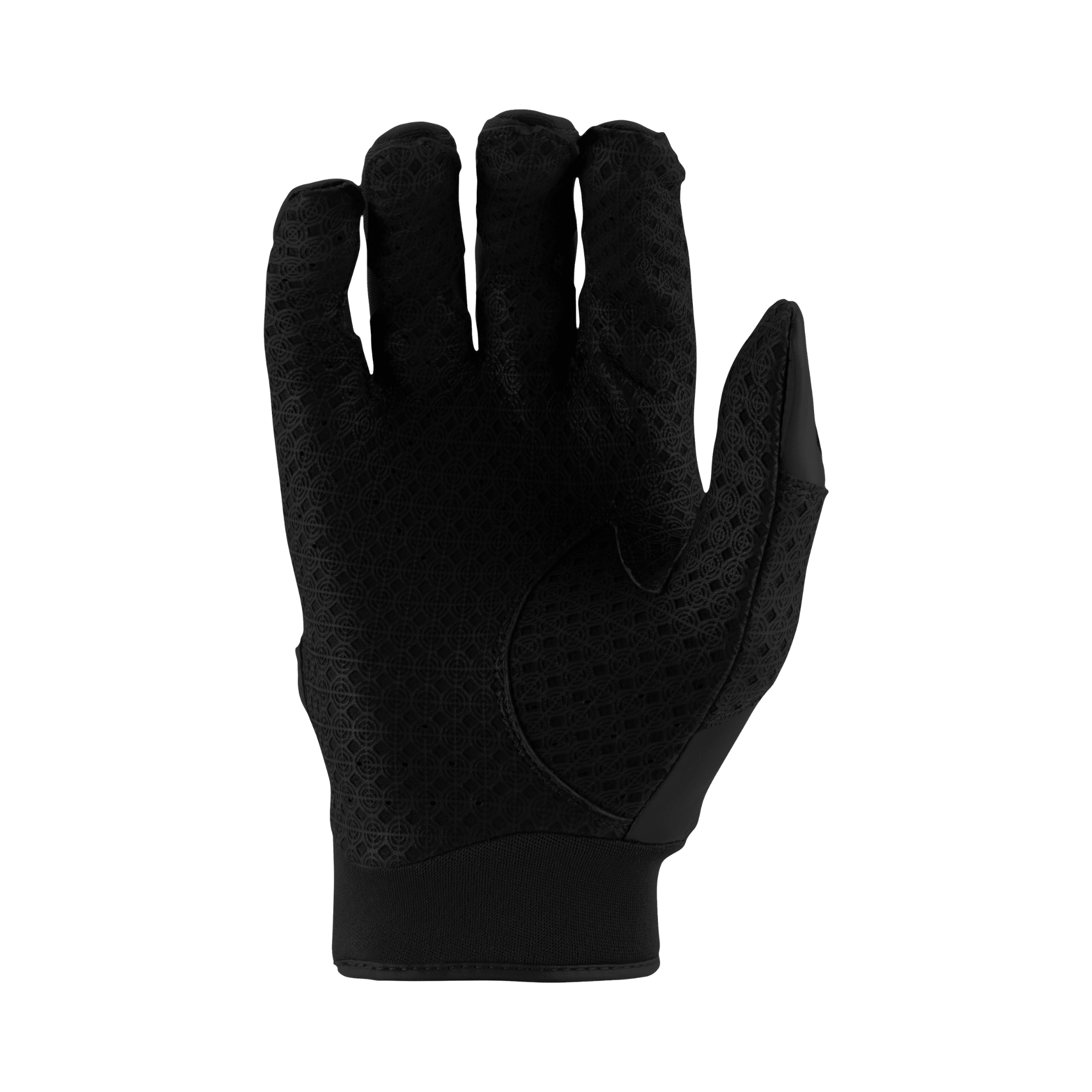 Marucci Adult Pittards Reserve Batting Gloves in black with a sheepskin palm and flexible silicone back for comfort and grip.