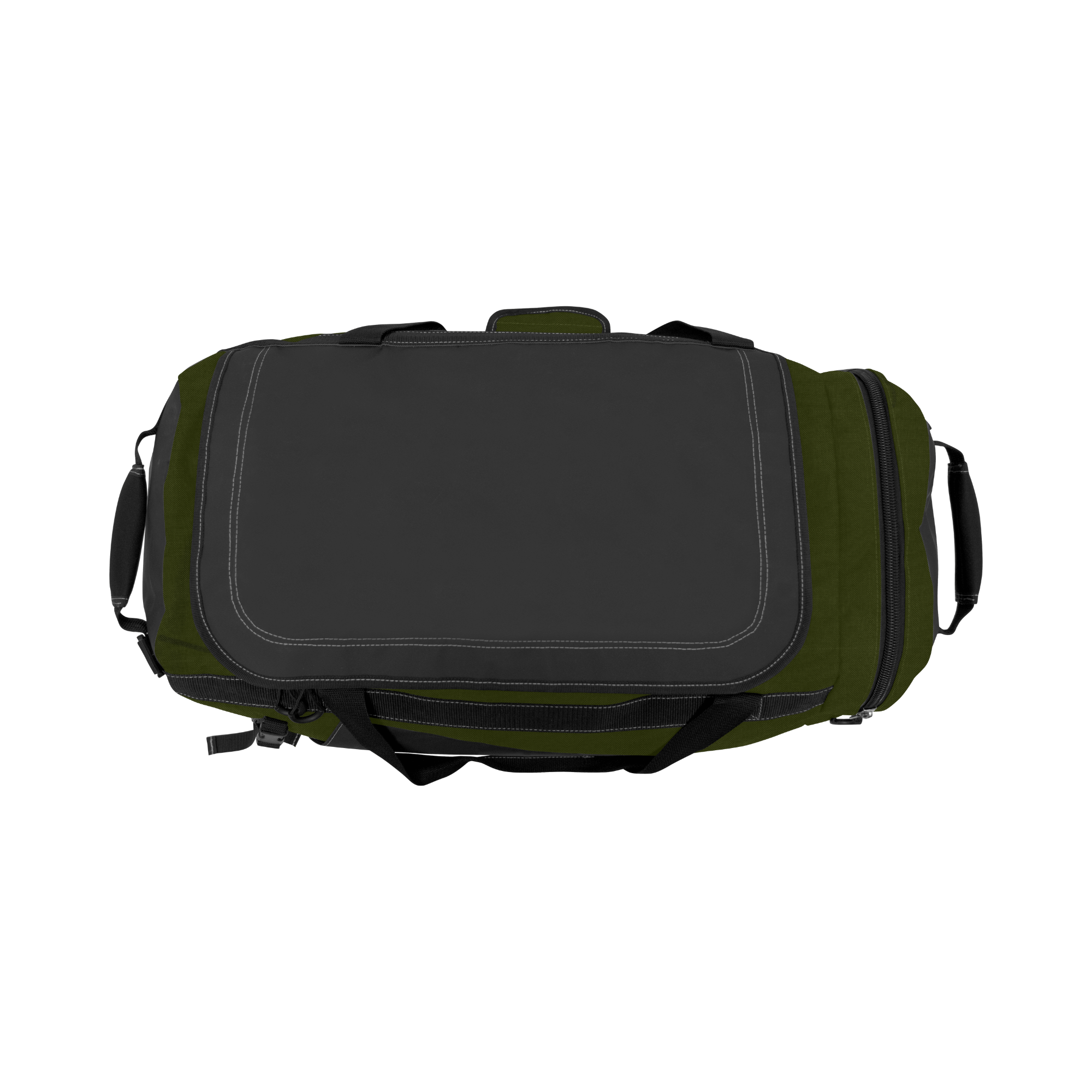 Green Marucci Pro Utility Duffel Bag with bat sleeves and durable, water-resistant design.