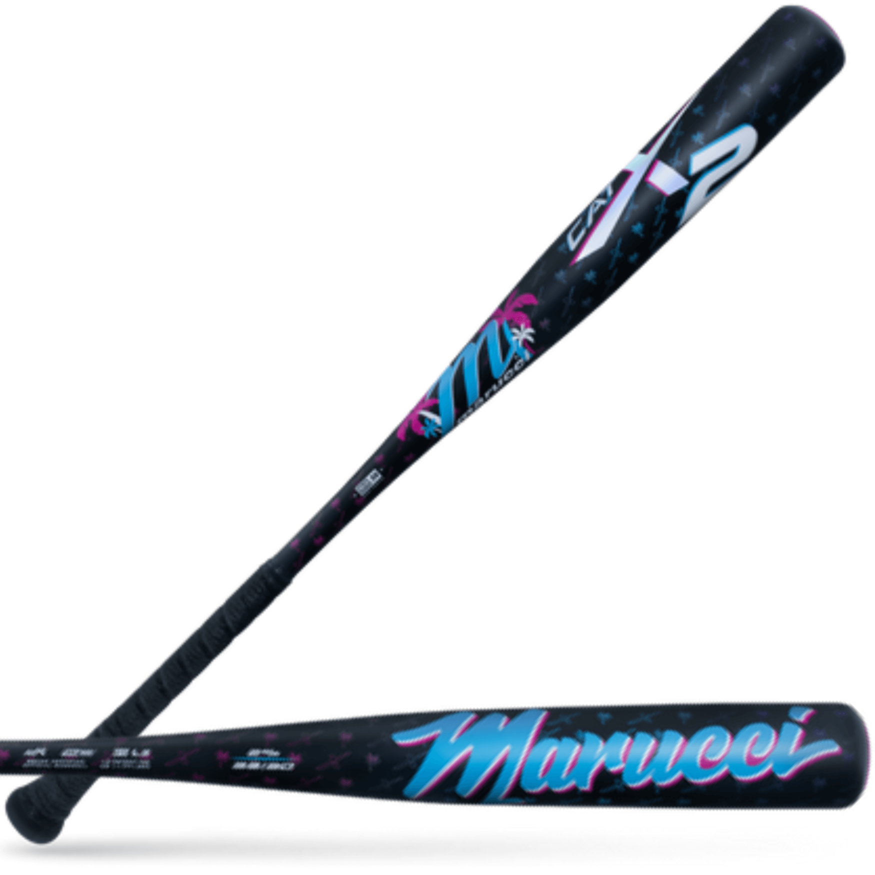 Marucci CATX2 Vice BBCOR (-3) baseball bat showcasing sleek design and vibrant colors for dynamic performance.