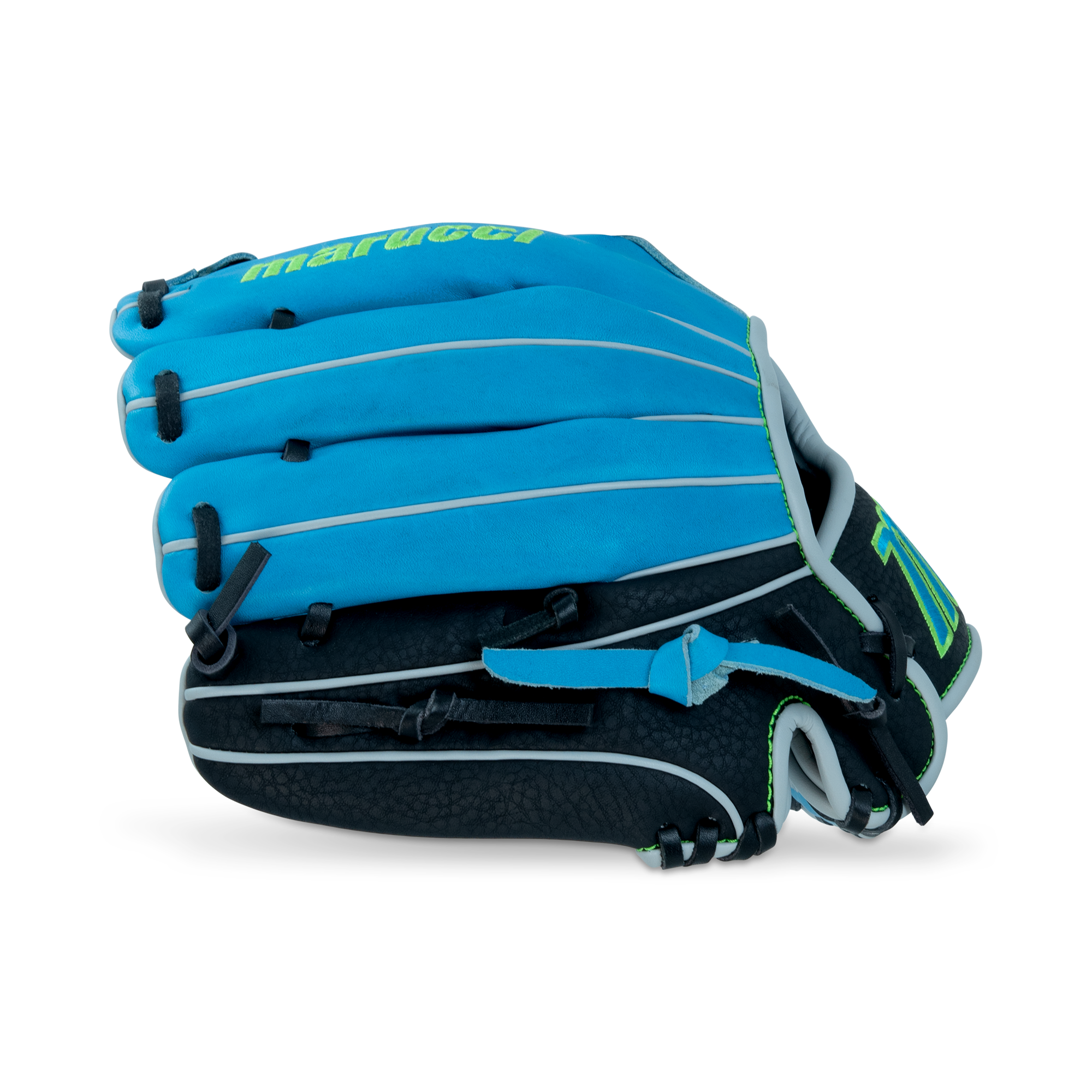 Finger detail of Marucci Caddo Series V3 Baseball Glove 11” Basket Single Post LHT with microfiber lining and memory foam padding.