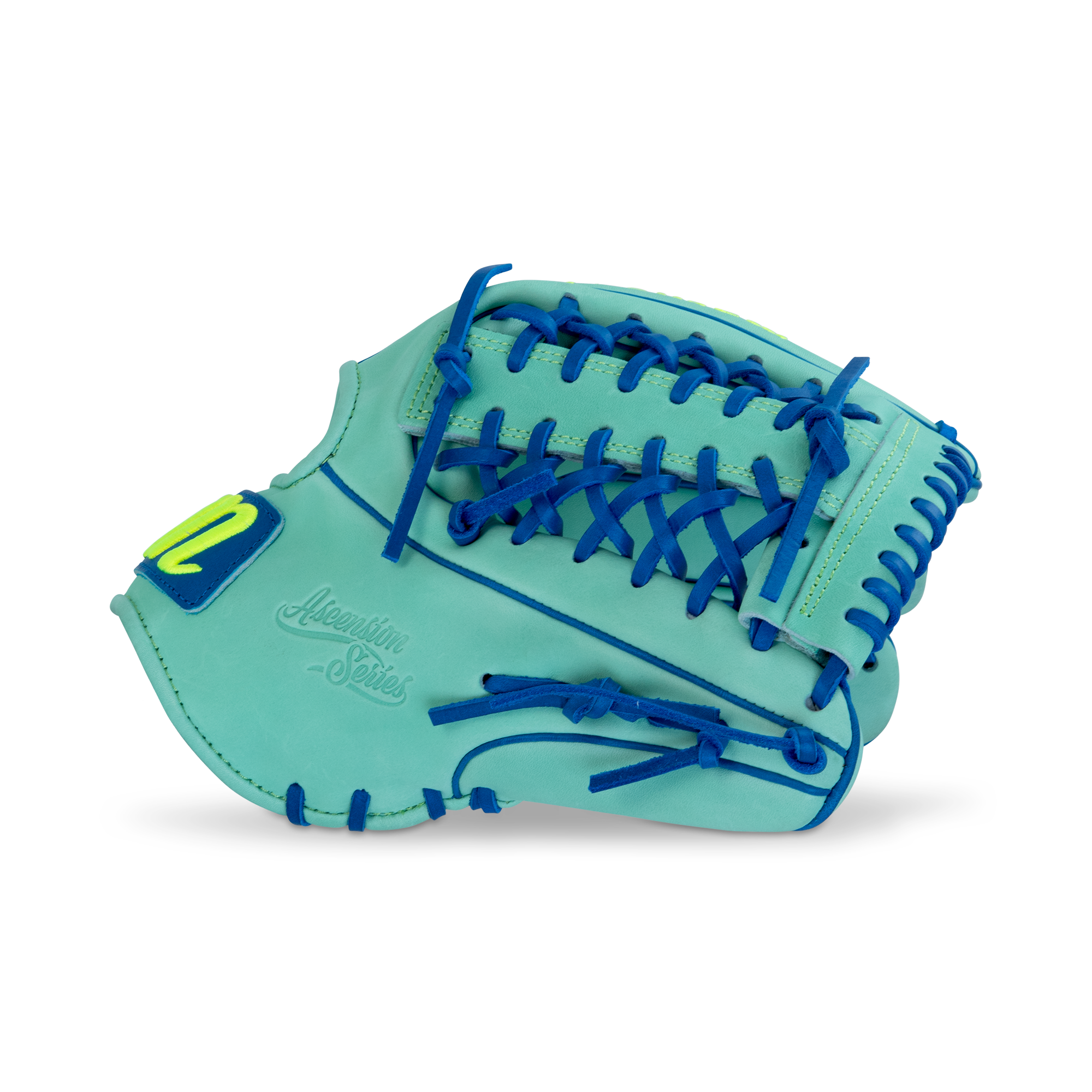Thumb section of Marucci Ascension M Type V4 44A6 Baseball Glove 11.75” RHT featuring integrated thumb sleeve.