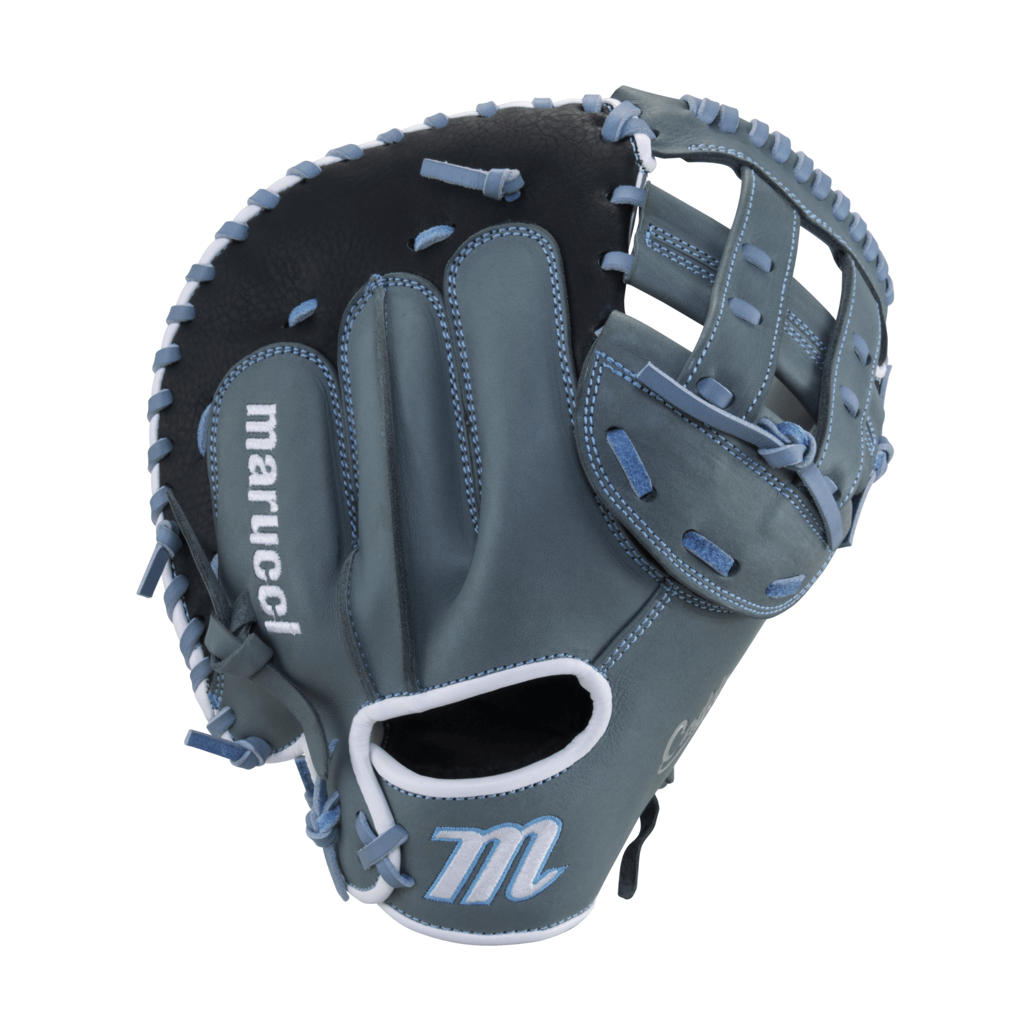 Marucci Caddo Fastpitch Catchers Mitt 32 inch LHT, full-grain cowhide leather, medium depth, EZ Flex notch.