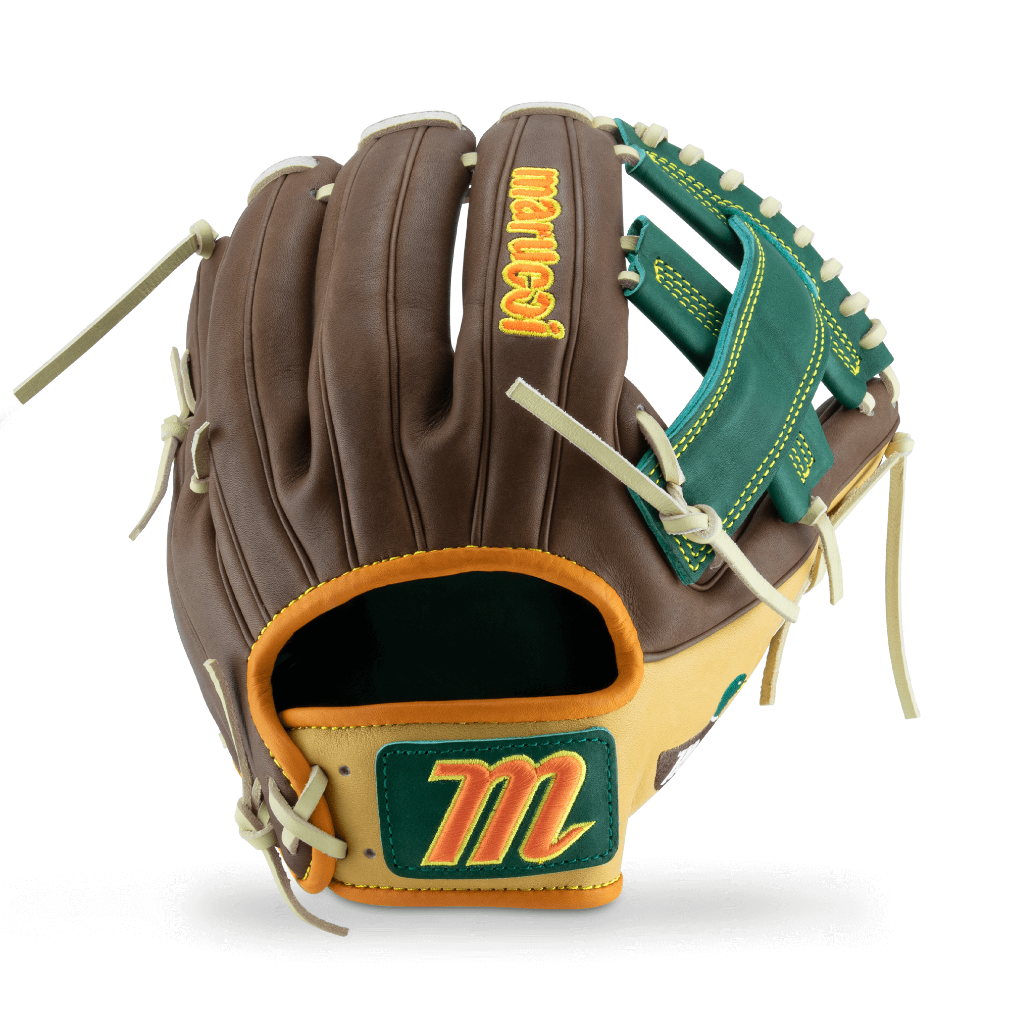 Marucci Nightshift Mallard II 11.5" baseball glove showcasing premium leather and innovative M Type fit system.