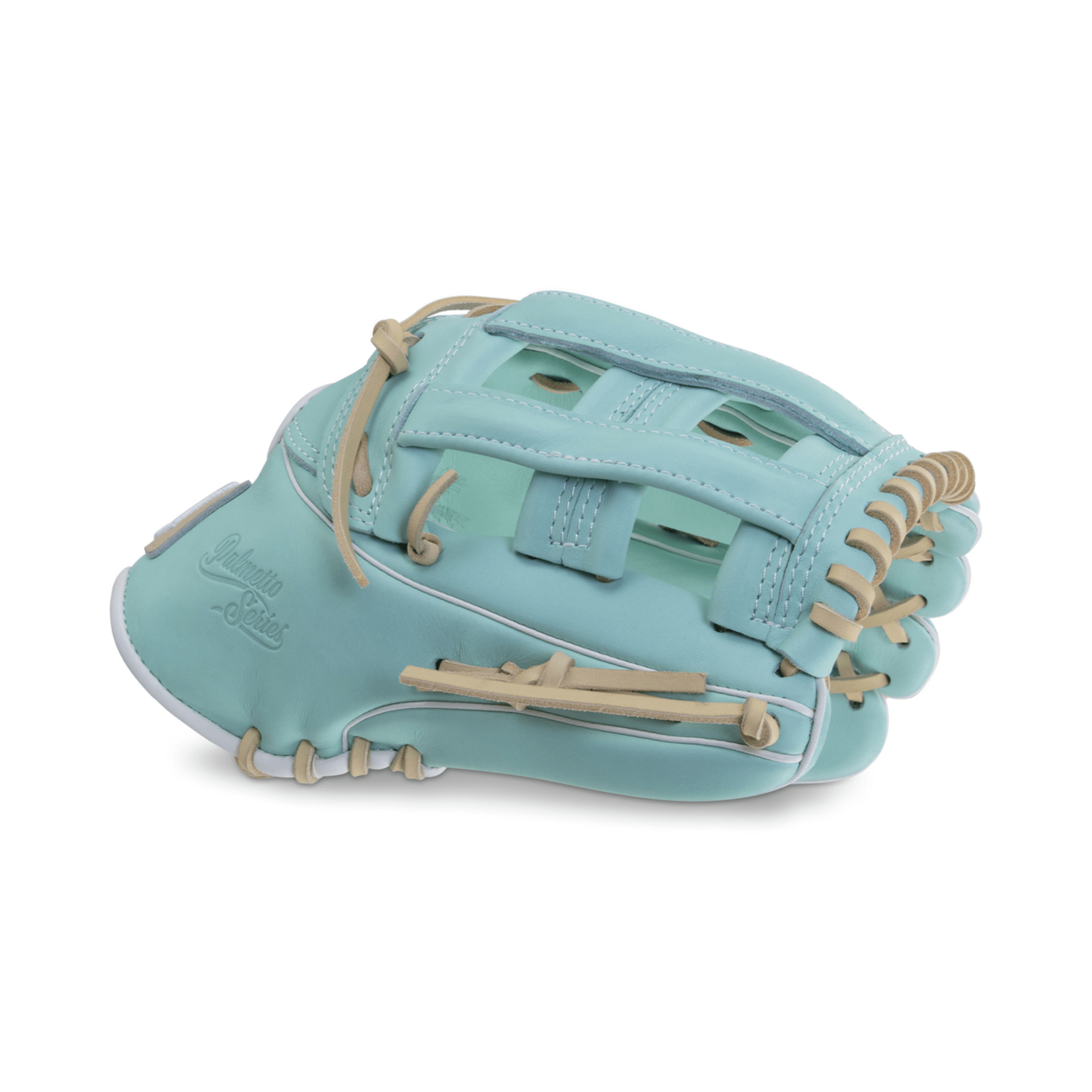 Marucci Palmetto Fastpitch 98R3 glove with deep H Web, 12.75 in, LHT, full-grain cowhide leather.