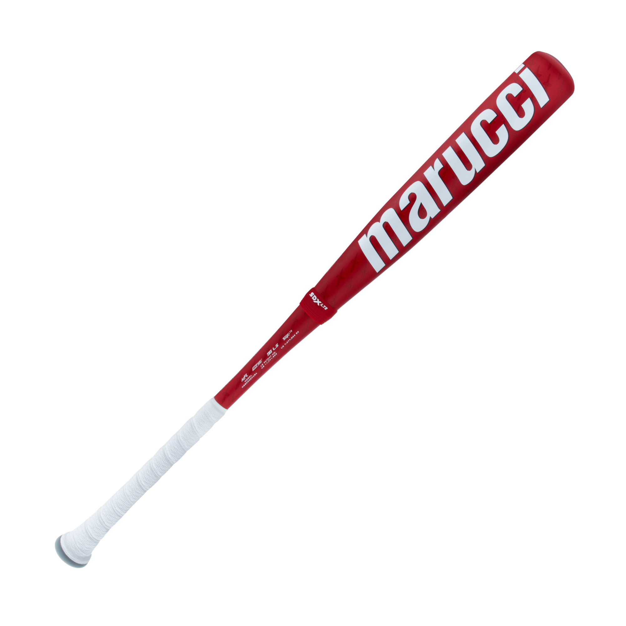 Marucci CATX2 Connect USA baseball bat in red and white with anti-vibration technology for optimal performance.
